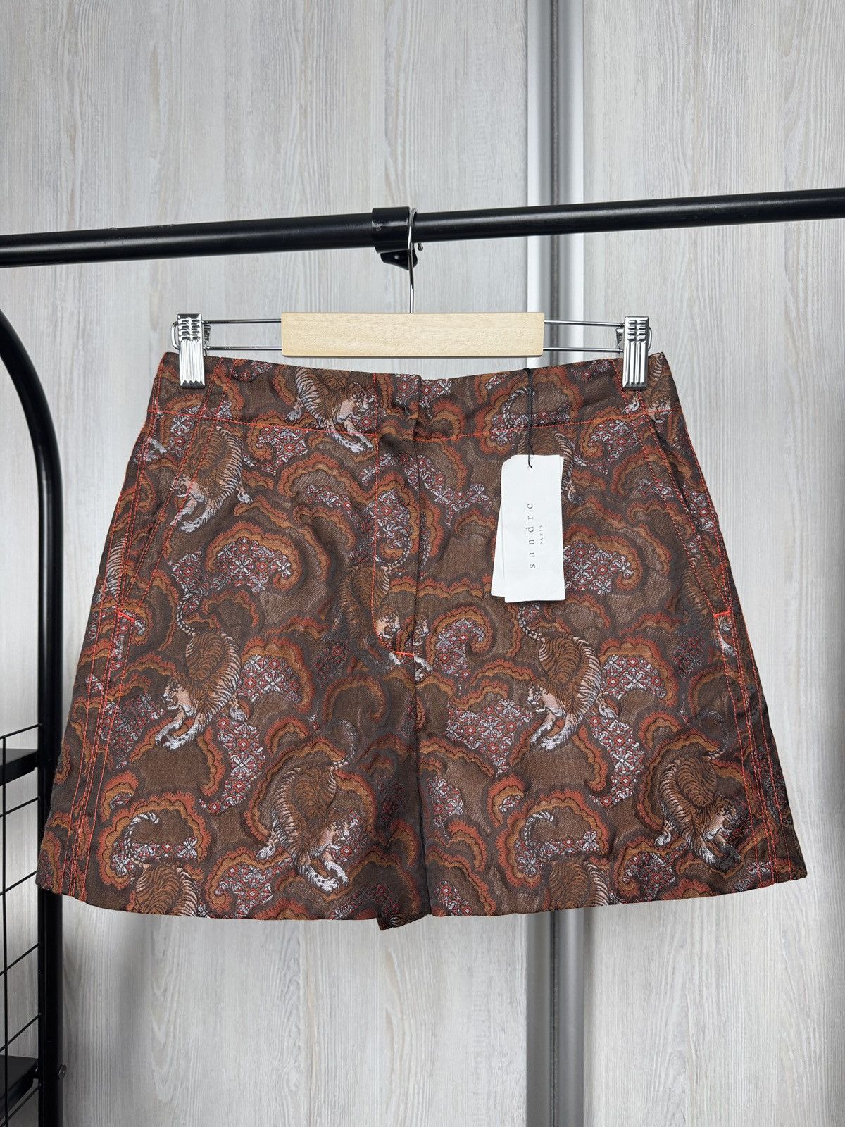 Japanese Brand Sandro Chinagirl Multicolore Tiger Printed Japanese Shorts Size 27" / US 4 / IT 40 - 2 Thumbnail