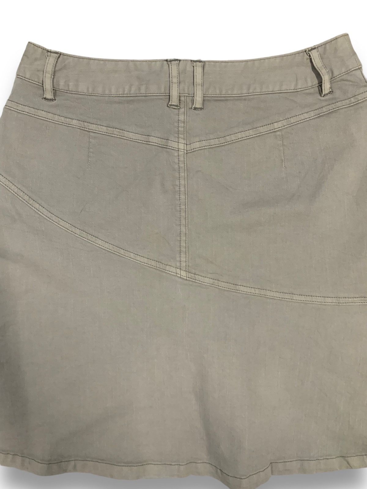 Michel Klein Vintage Y2K MK Klein Michel Klein Grey Denim Mini Skirt Size 27" / US 4 / IT 40 - 11 Thumbnail