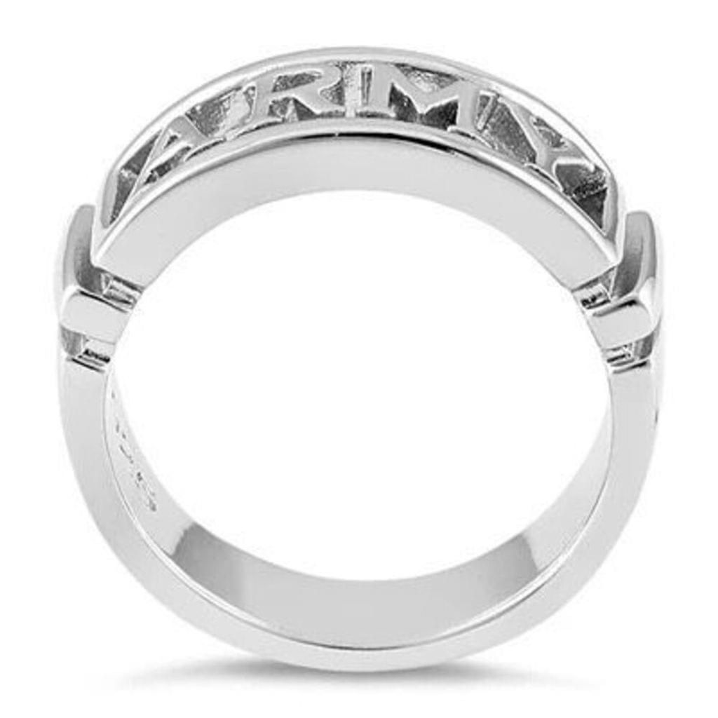 Other Sterling Silver Men's ARMY Ring Size 12 New Size ONE SIZE - 3 Thumbnail