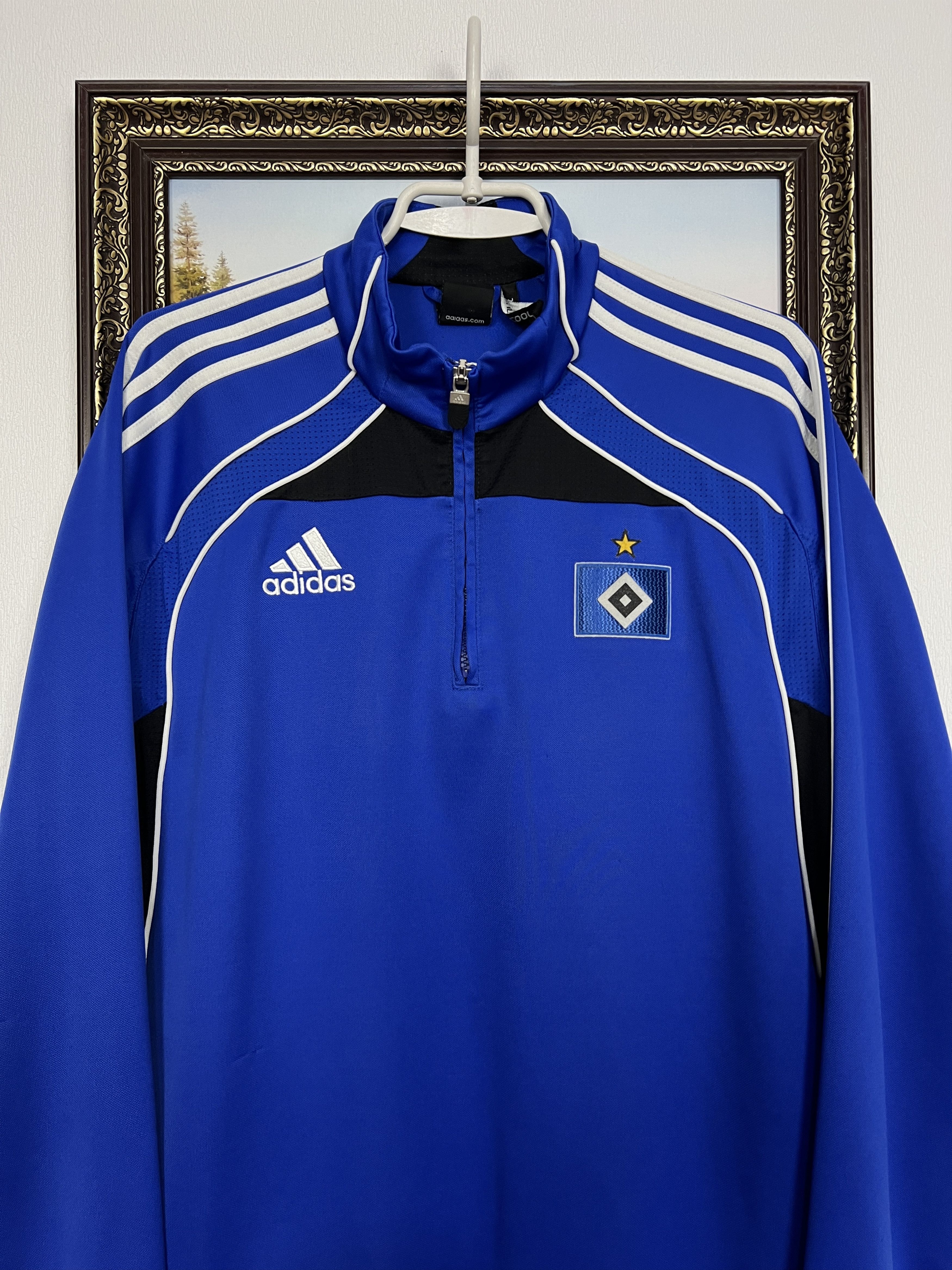 Adidas Vintage Hamburg Football Jacket Soccer Train Track Top Size US M / EU 48-50 / 2 - 2 Thumbnail