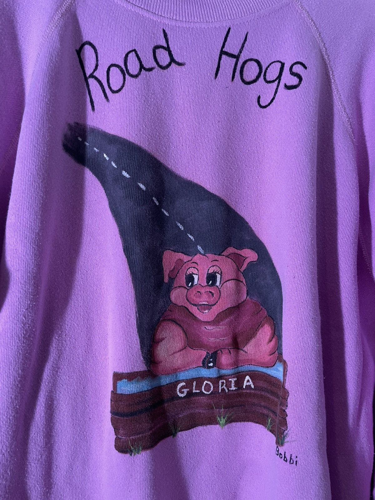 Vintage 80’s 90’s VTG Vintage Road Hog Pig Painting Retro Sweatshirt Size US L / EU 52-54 / 3 - 3 Thumbnail