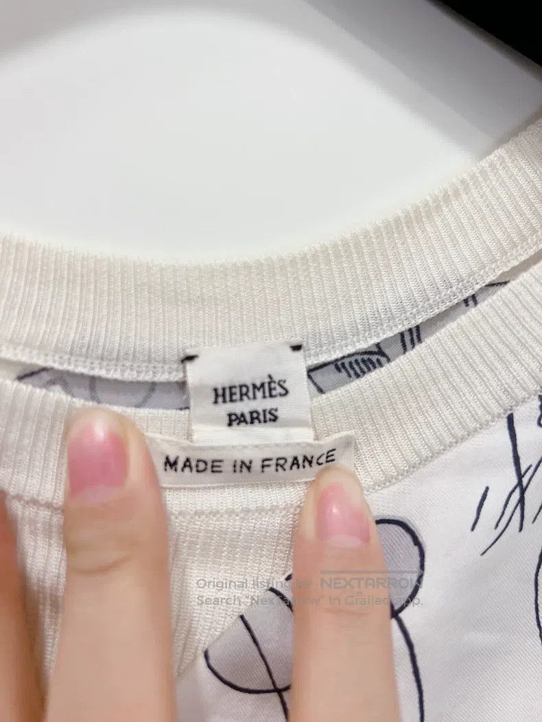 Hermes Hermes White and Grey Constellation Star Chart Silk Printe Size XS / US 0-2 / IT 36-38 - 7 Thumbnail