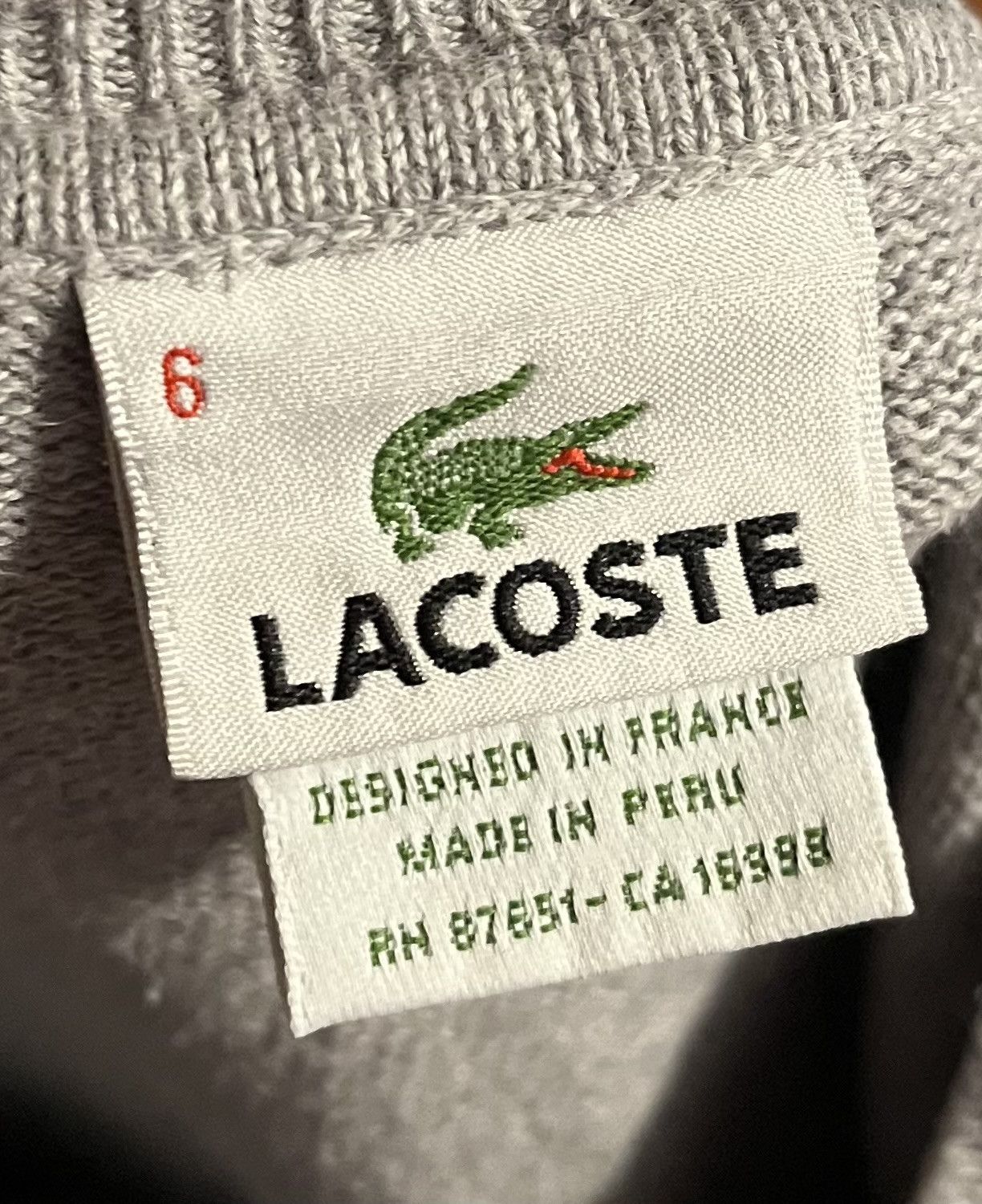 Lacoste Lacoste V-Neck Sweater Knit Crocodile Logo Pullover Size US XL / EU 56 / 4 - 3 Thumbnail