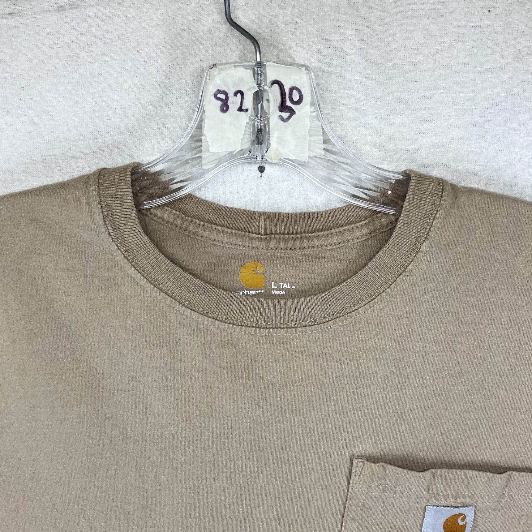 Carhartt Carhartt Shirt Mens Large Tall LT Tan Pocket Tee Cotton Work Wear Outdoors Size US L / EU 52-54 / 3 - 4 Thumbnail