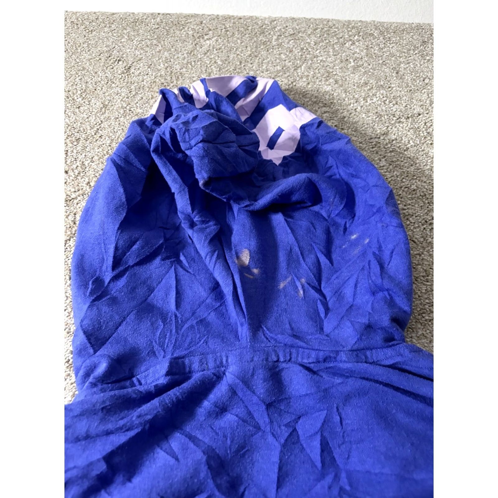 Pinko PINK Victoria's Secret Hoodie Womens L Blue Lace Up Pullover V-Neck Graphic Print Hooded Casual Pullover Size L / US 10 / IT 46 - 8 Thumbnail