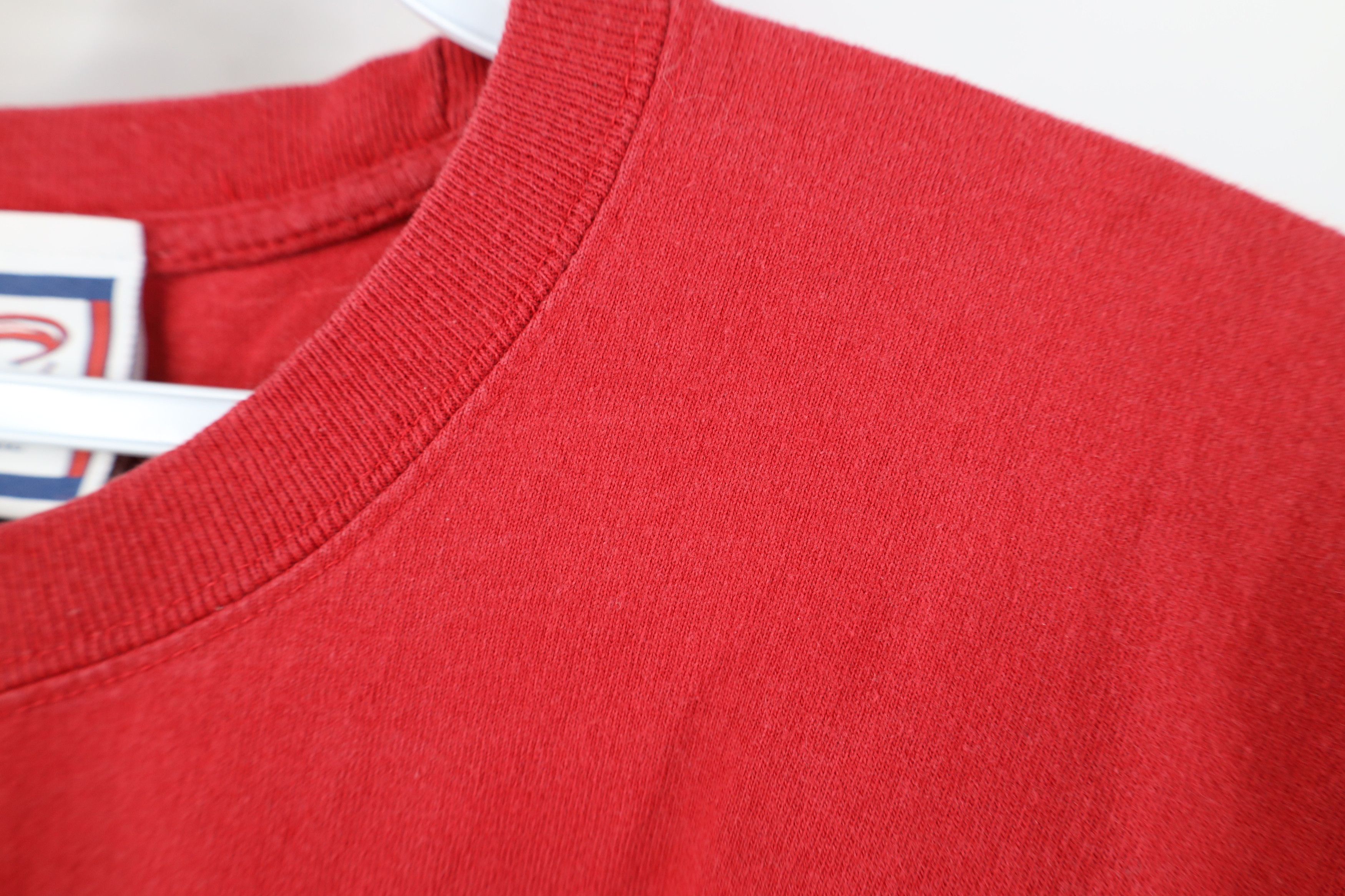 Vintage Vintage 90s Spell Script Ohio State University T-Shirt Red Size US L / EU 52-54 / 3 - 6 Thumbnail