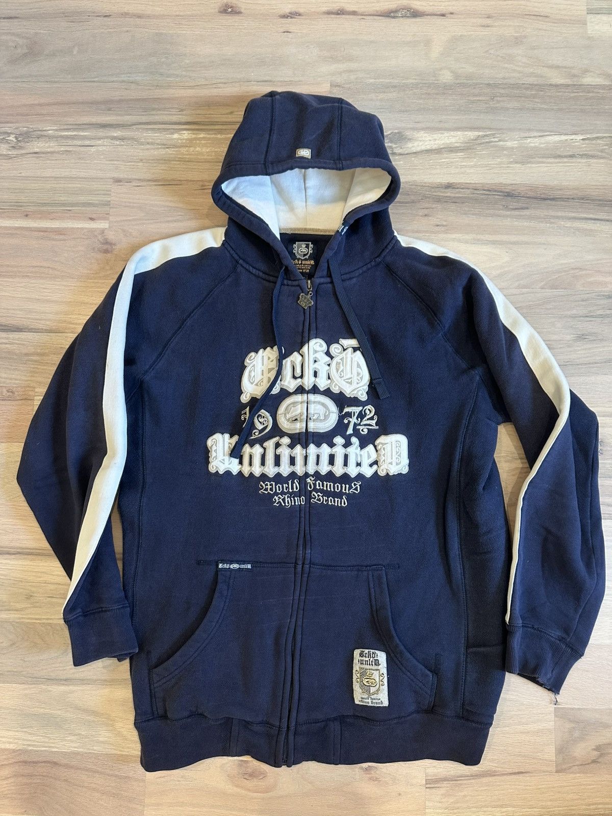 Ecko Unltd. Vintage Ecko Unltd. Zip Up Embroidered Hoodie Size US L / EU 52-54 / 3 - 1 Thumbnail
