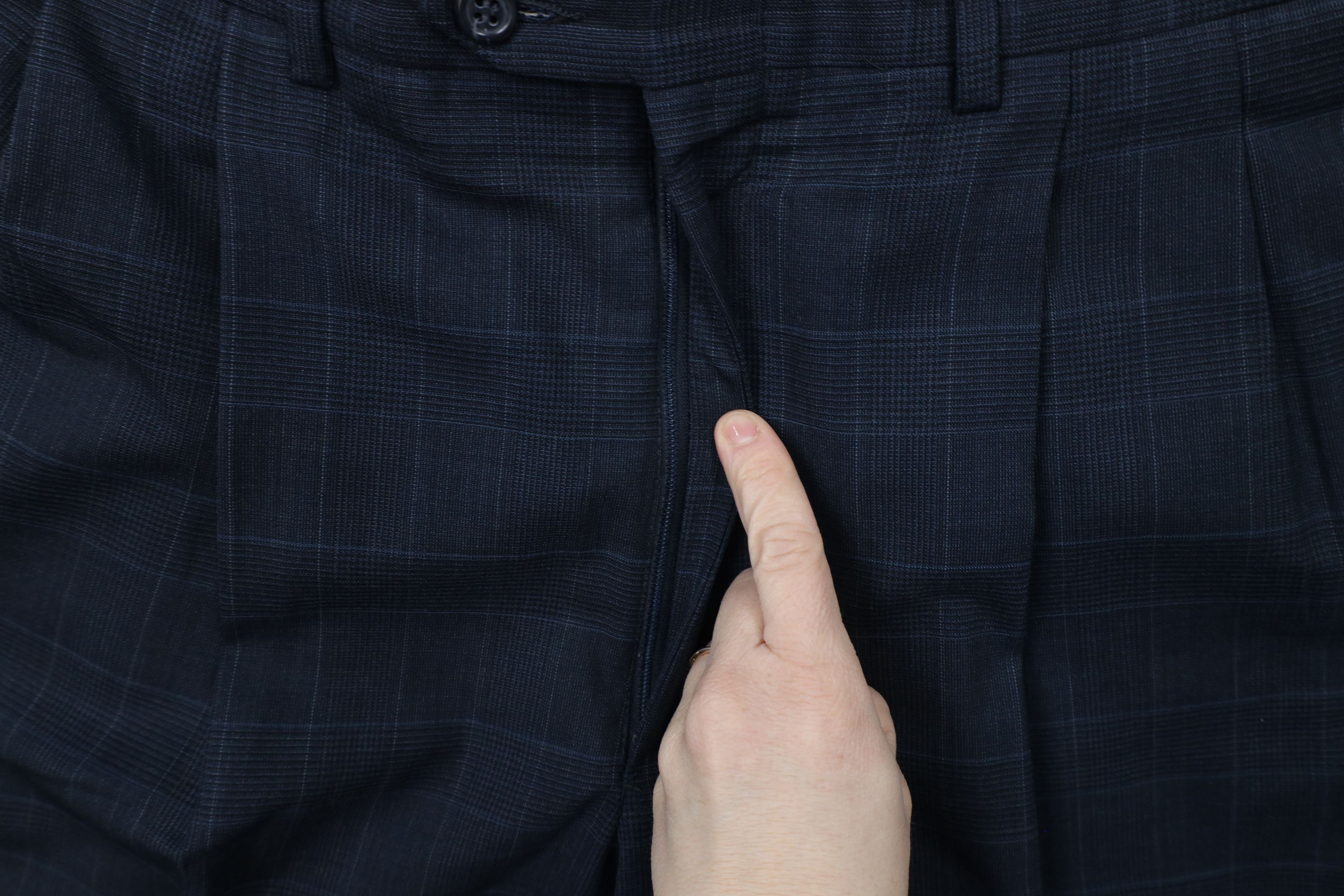 Vintage Vintage 70s Streetwear Cuffed Wide Leg Chino Pants Plaid Size US 36 / EU 52 - 5 Thumbnail