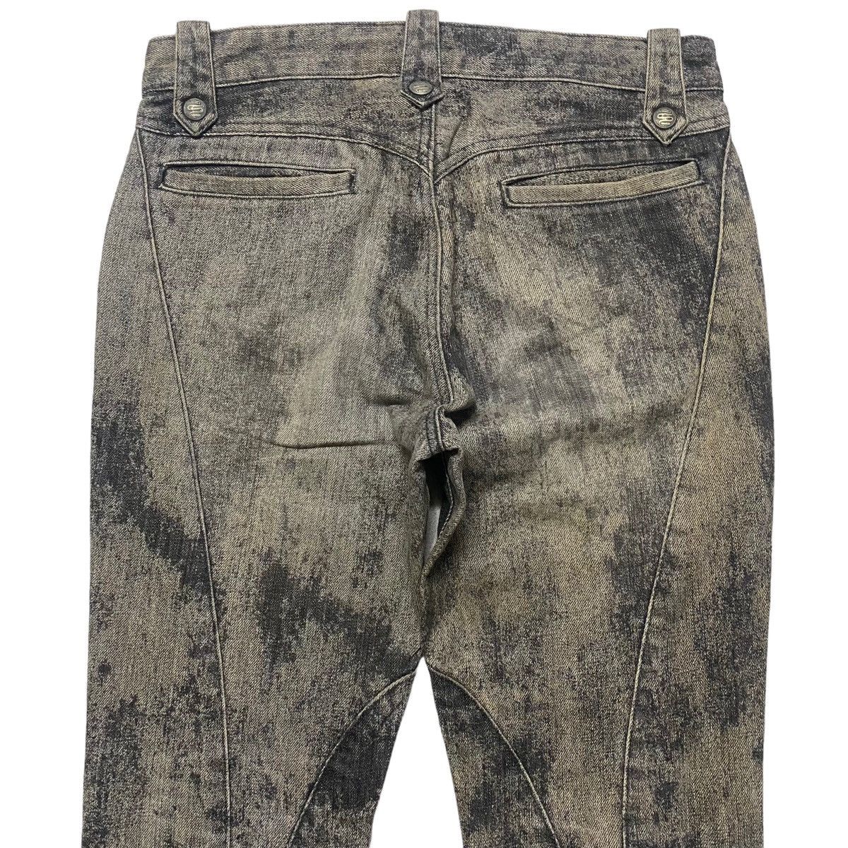 Schlussel SCHLUSSEL Spiral Cut Low Flare Coated Jeans Size US 29 - 10 Thumbnail