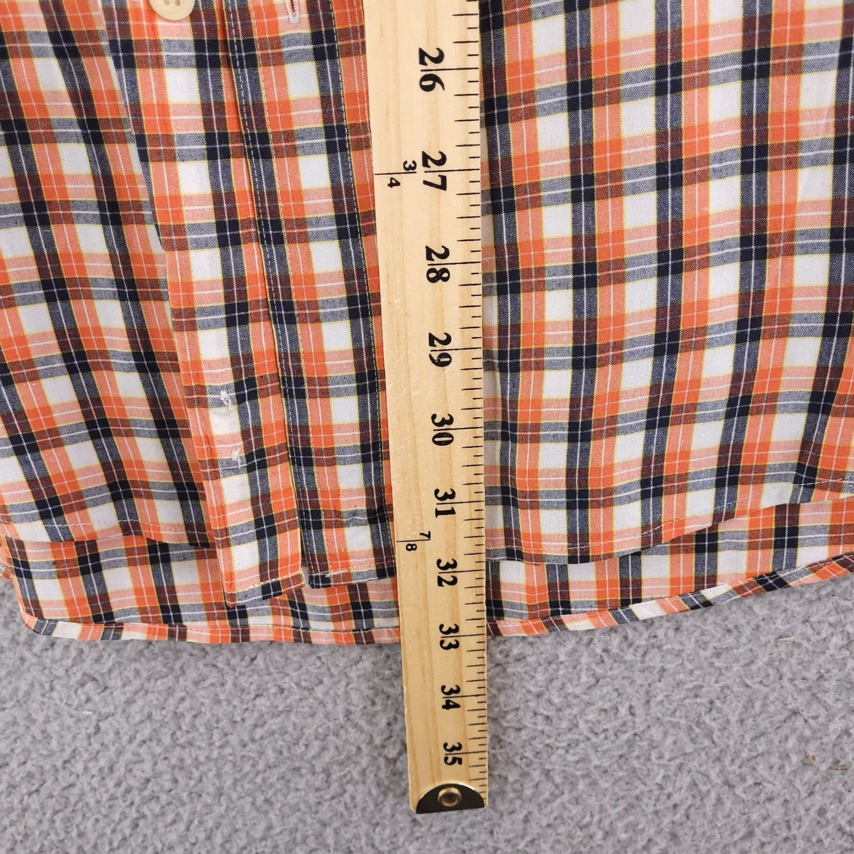Chaps Chaps Shirt Mens XL Orange Check Short Sleeve Button Up Ralph Lauren Size US XL / EU 56 / 4 - 7 Thumbnail