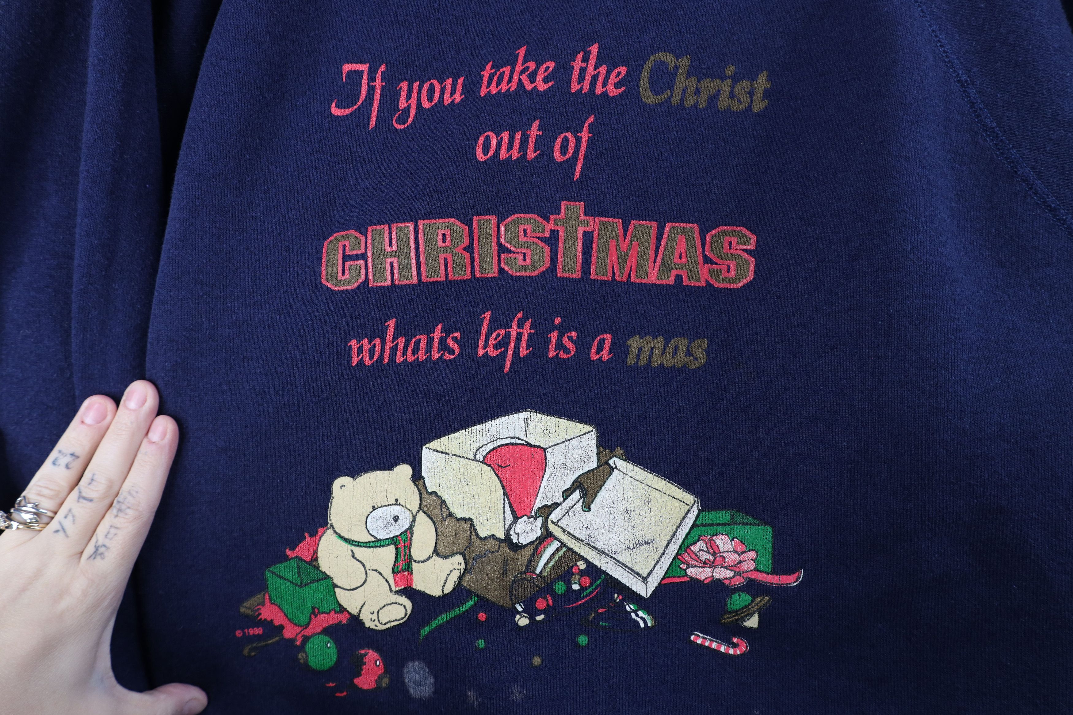 Vintage Vintage 90s Christ Christmas Christian Crewneck Sweatshirt Size XL / US 12-14 / IT 48-50 - 4 Thumbnail