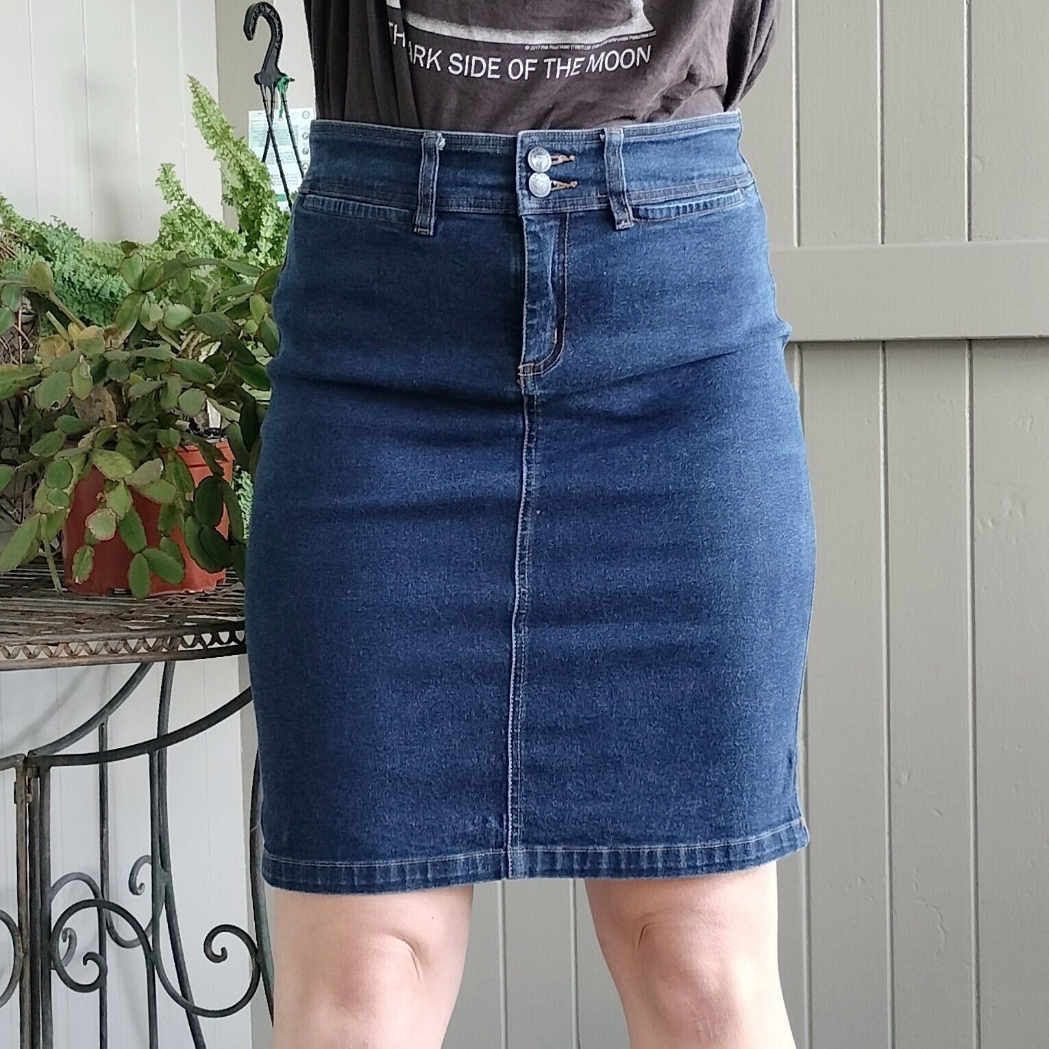 Fiorucci × Vintage Y2K 2000s Fiorucci Safety Skirt Denim High Waisted Pencil Size 30" / US 8 / IT 44 - 3 Thumbnail