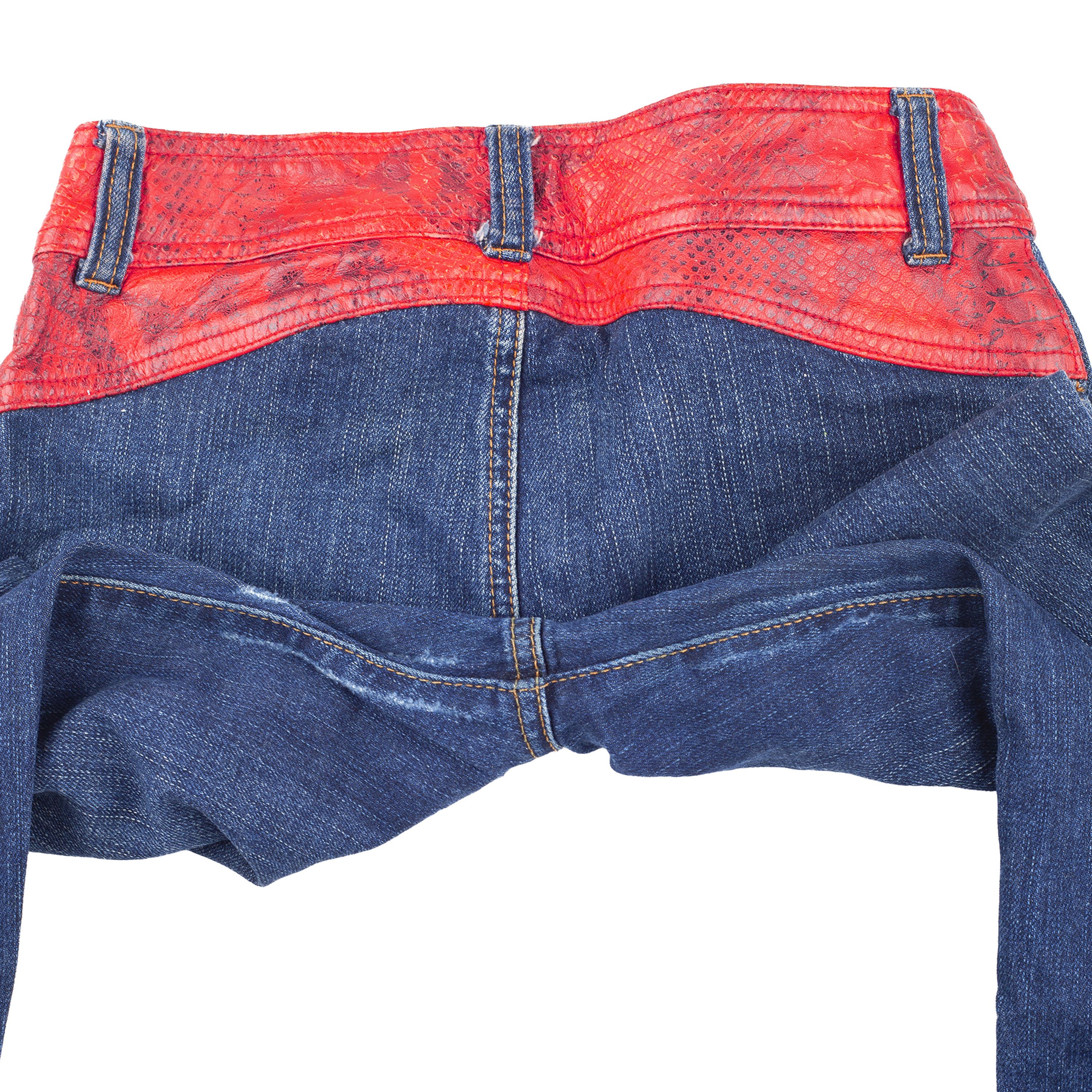 Dolce & Gabbana Dolce & Gabbana Vintage Jeans with Red Python Waistband Size 27" / US 4 / IT 40 - 4 Thumbnail