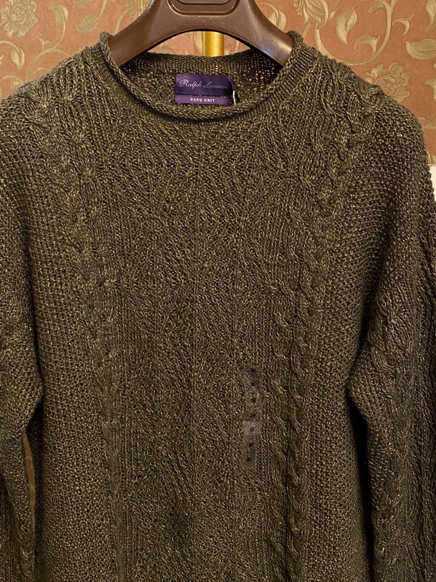 Polo Ralph Lauren RRL Purple Label Hand Knit Cashmere Linen Silk Sweater L Size US L / EU 52-54 / 3 - 2 Thumbnail