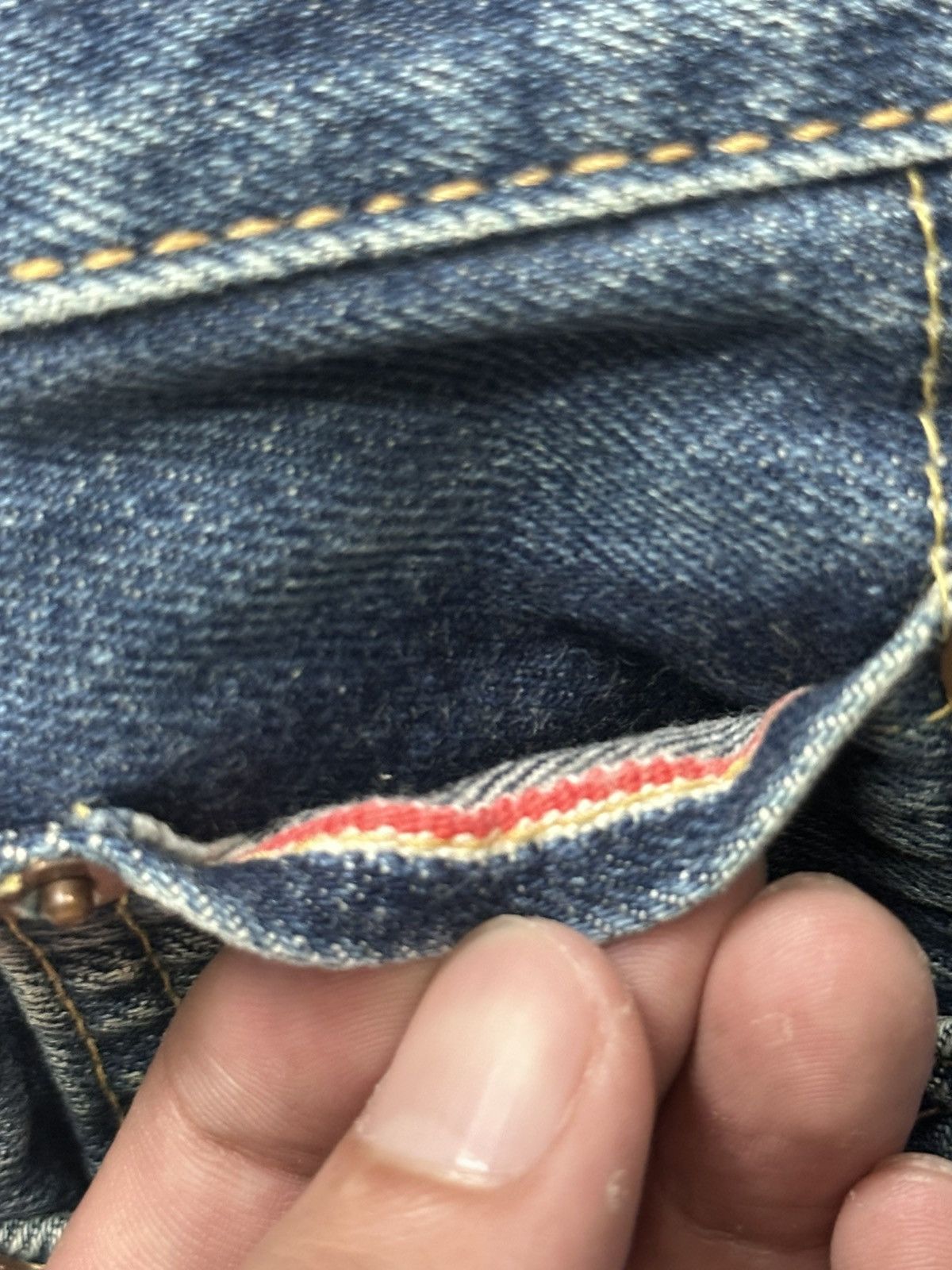 Edwin Vintage Edwin 505 XX Selvedge Japan Denim Distressed Jeans Size US 30 / EU 46 - 13 Thumbnail
