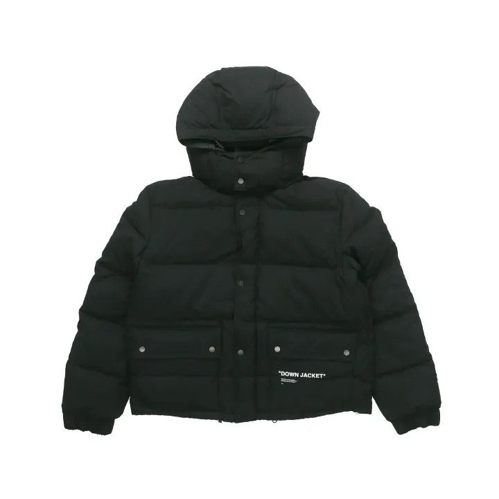 Off-White OFF-WHITE Quote Hooded Puffer Down Jacket 0079 Size US L / EU 52-54 / 3 - 1 Thumbnail