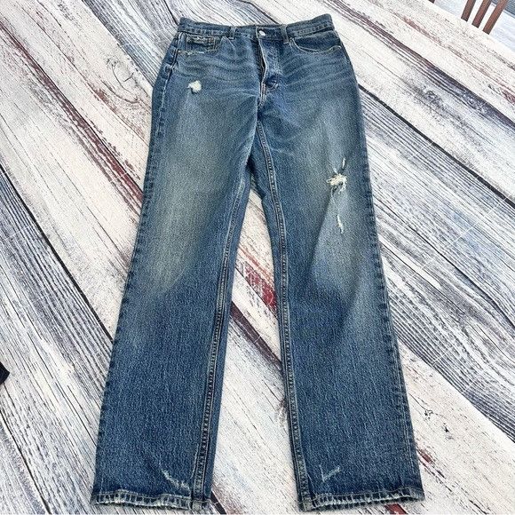 Gap GAP Cheeky Straight High Rise Classic Blue Jeans Women’s 27 Size 27" / US 4 / IT 40 - 2 Thumbnail