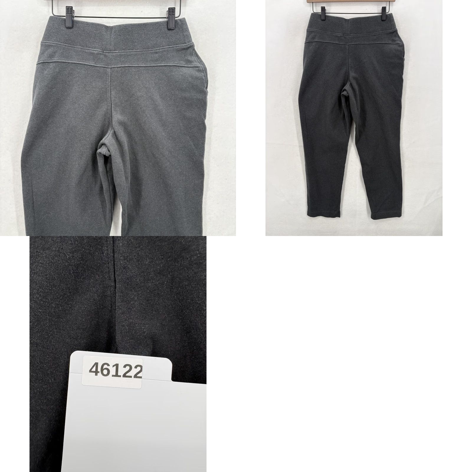 Vintage Pact Pants Womens Small Gray Organic Cotton Fleece Crop Tapered Sweatpants Cozy Size 28" / US 6 / IT 42 - 9 Thumbnail