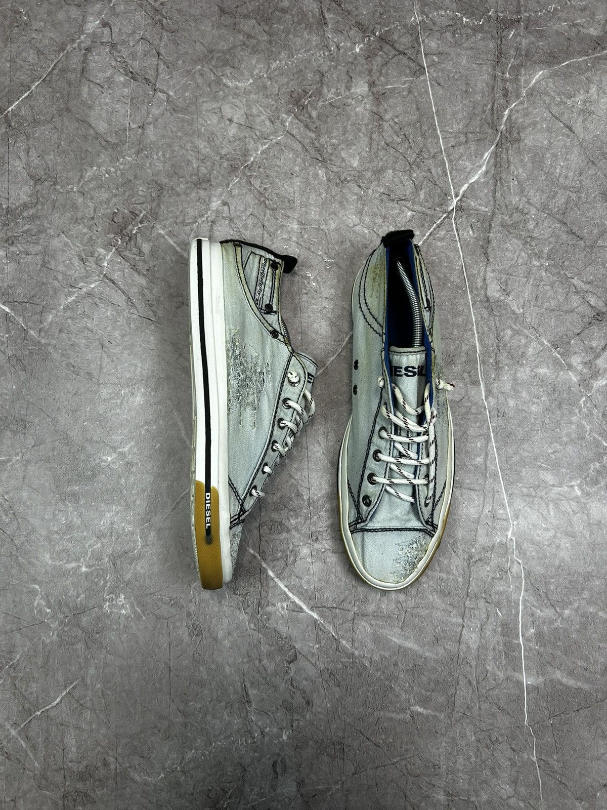 Diesel × Vintage Vintage Diesel industry division Distressed Low Sneakers Y2K Size US 10 / EU 43 - 4 Thumbnail