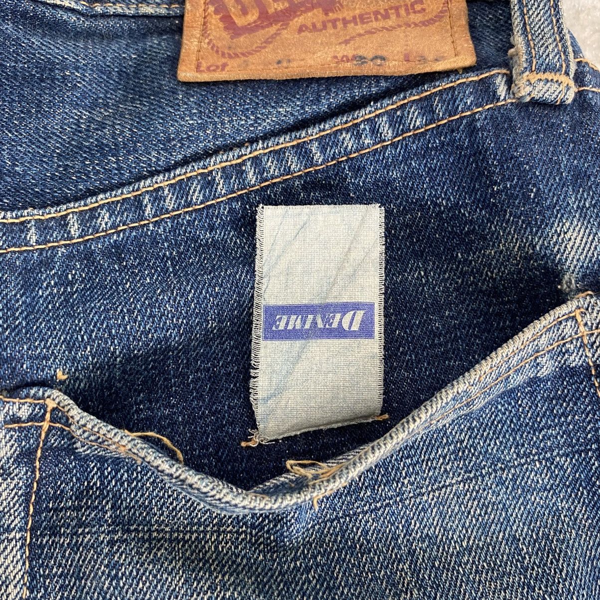Denime Vintage 90’s Denime Faded Blue Distressed Selvedge Jeans Size US 30 / EU 46 - 15 Thumbnail