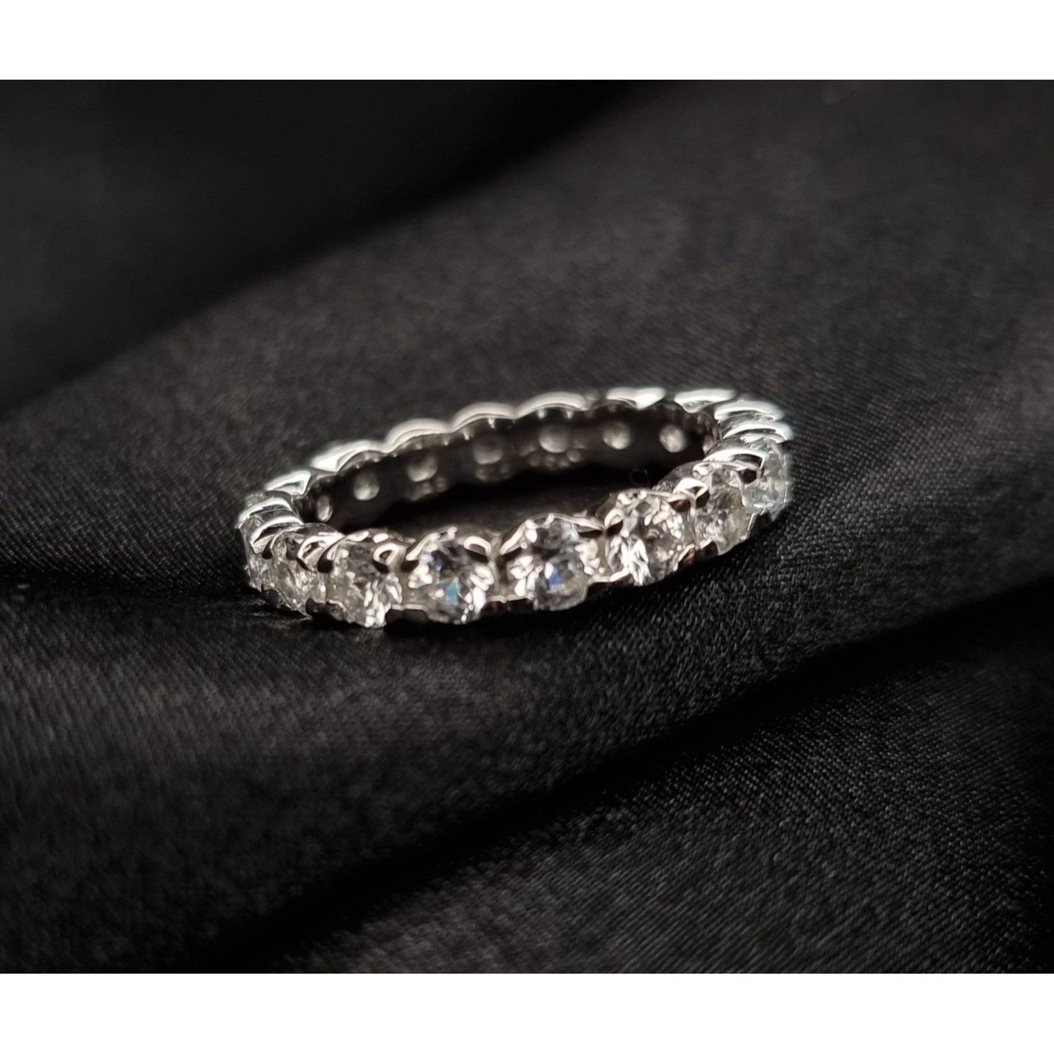 Other Sterling Silver 925 JAS Turkey Signed Eternity Ring With Spa Size ONE SIZE - 1 Thumbnail