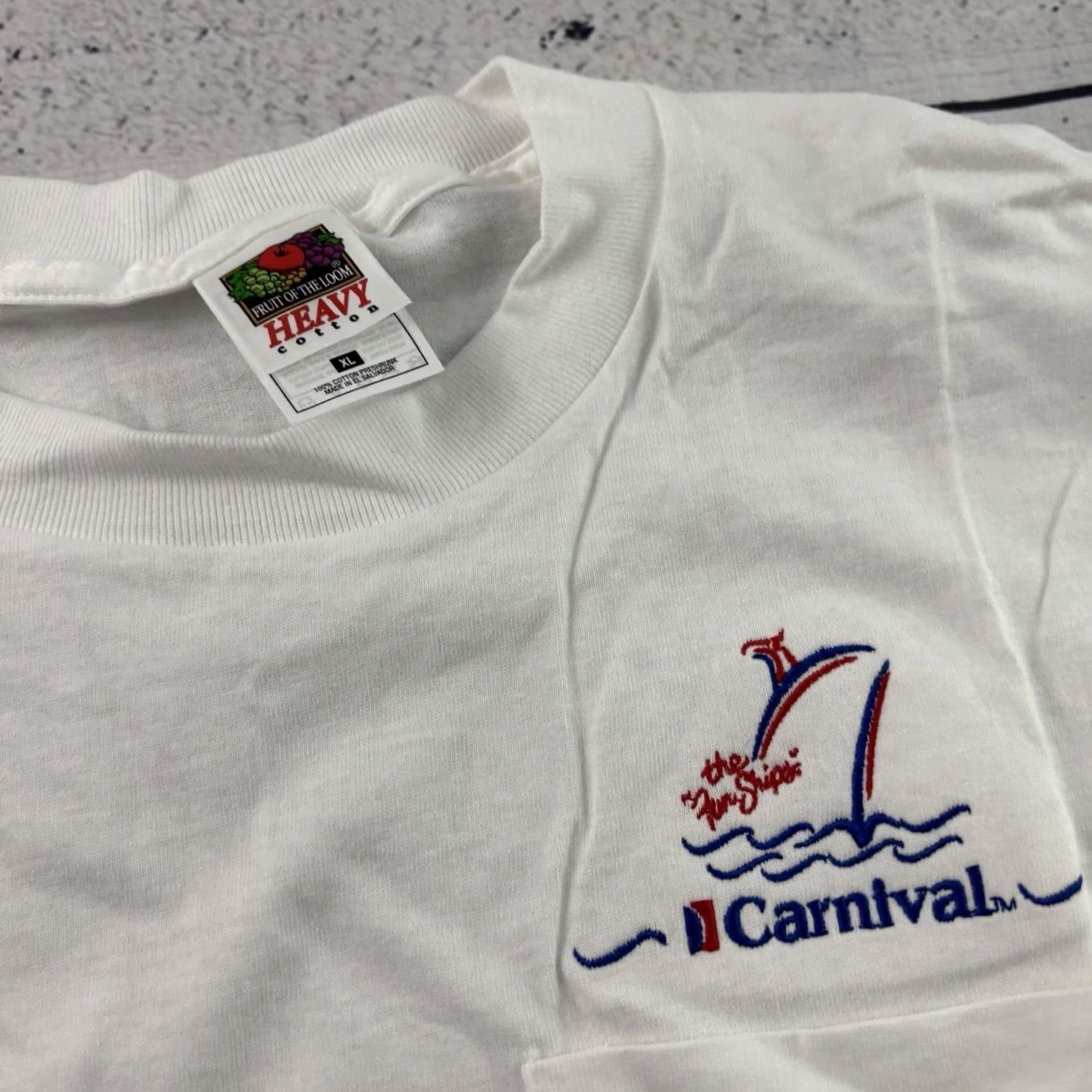 Vintage Vintage Carnival T-Shirt Short Sleeve Pocket Men XL White Size US XL / EU 56 / 4 - 2 Thumbnail