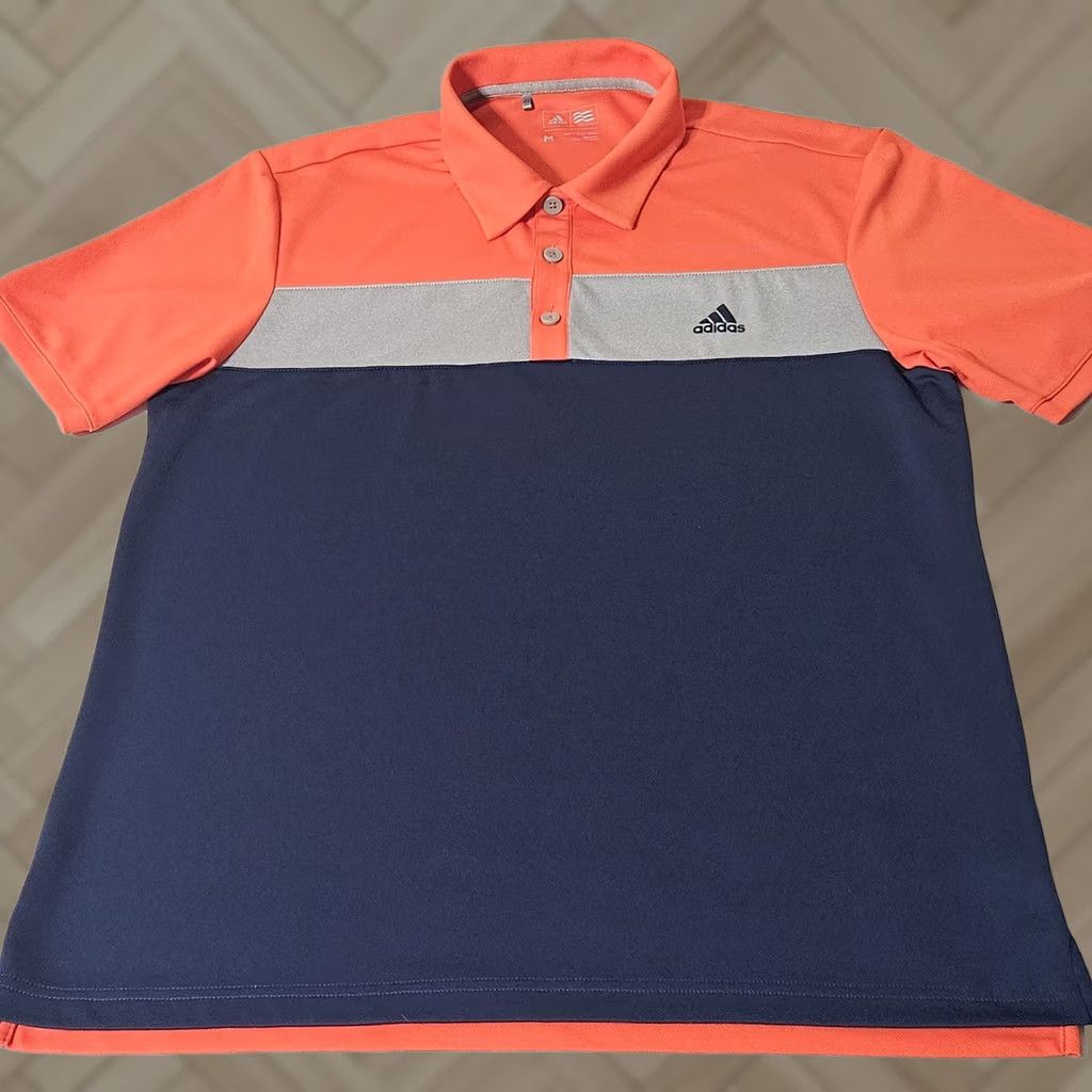 Under Armour Adidas Performance Polo Shirt Mens M Golf Stretch Button EUC Size US M / EU 48-50 / 2 - 1 Thumbnail