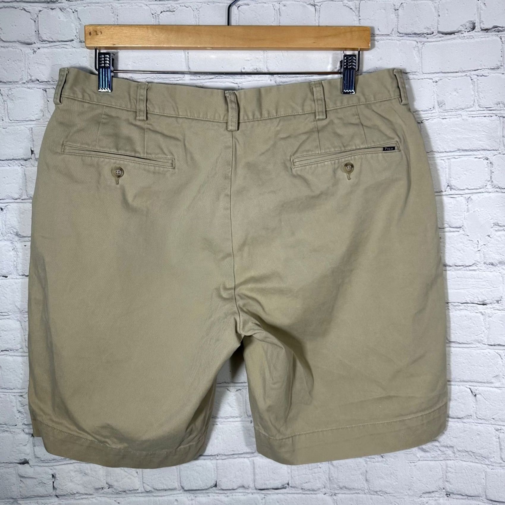 Polo Ralph Lauren Polo Ralph Lauren Chino Shorts Men 36 Tan Beige Cotton Flat Front Zip 9 Inseam Classic Casual Size US M / EU 48-50 / 2 - 3 Thumbnail
