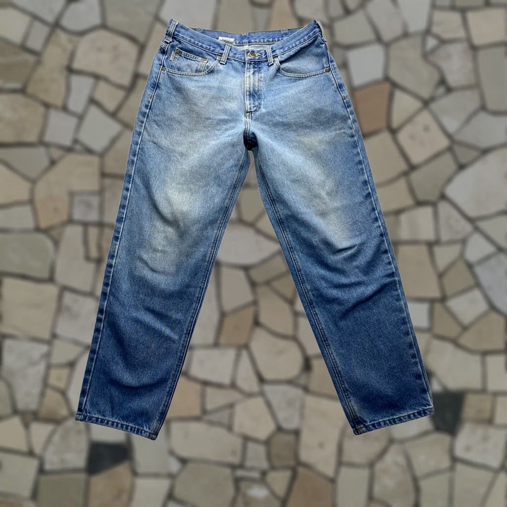Carhartt Carhartt Jeans Mens 34x30 Blue Denim Relaxed Fit Straight 5-Pocket Size US 34 / EU 50 - 1 Thumbnail