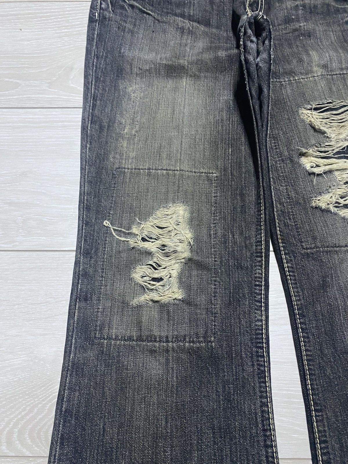 If Six Was Nine Vintage Japanese Brand On Board Patches Bootcut Flare Jeans Size US 34 / EU 50 - 5 Thumbnail