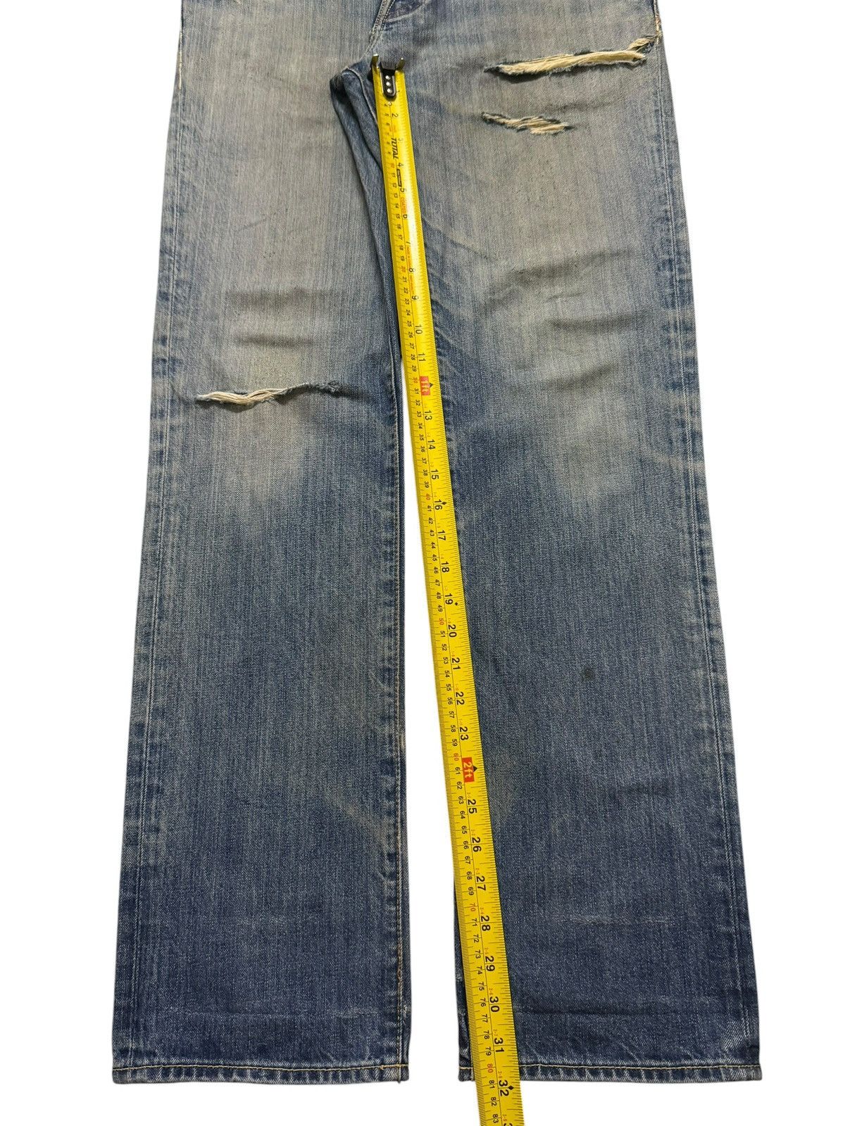 Abercrombie & Fitch Vintage 90s Abercrombie & Fitch Faded Distress Straight Leg Size US 32 / EU 48 - 10 Thumbnail