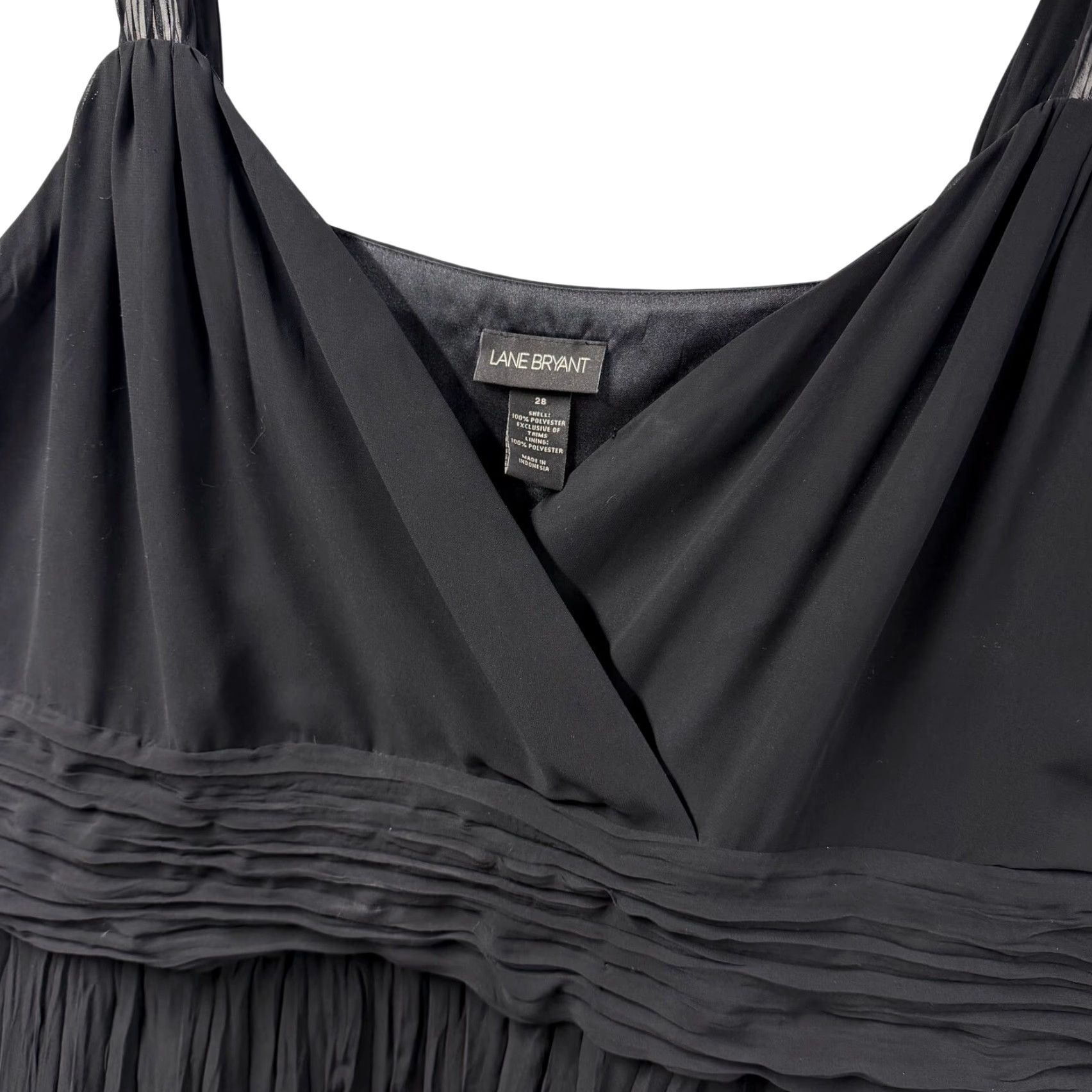 Lane Bryant Black Dress Tank Midi Plus Size 28 Womens Ladies Lace Overlay -  Tank Dress Midi