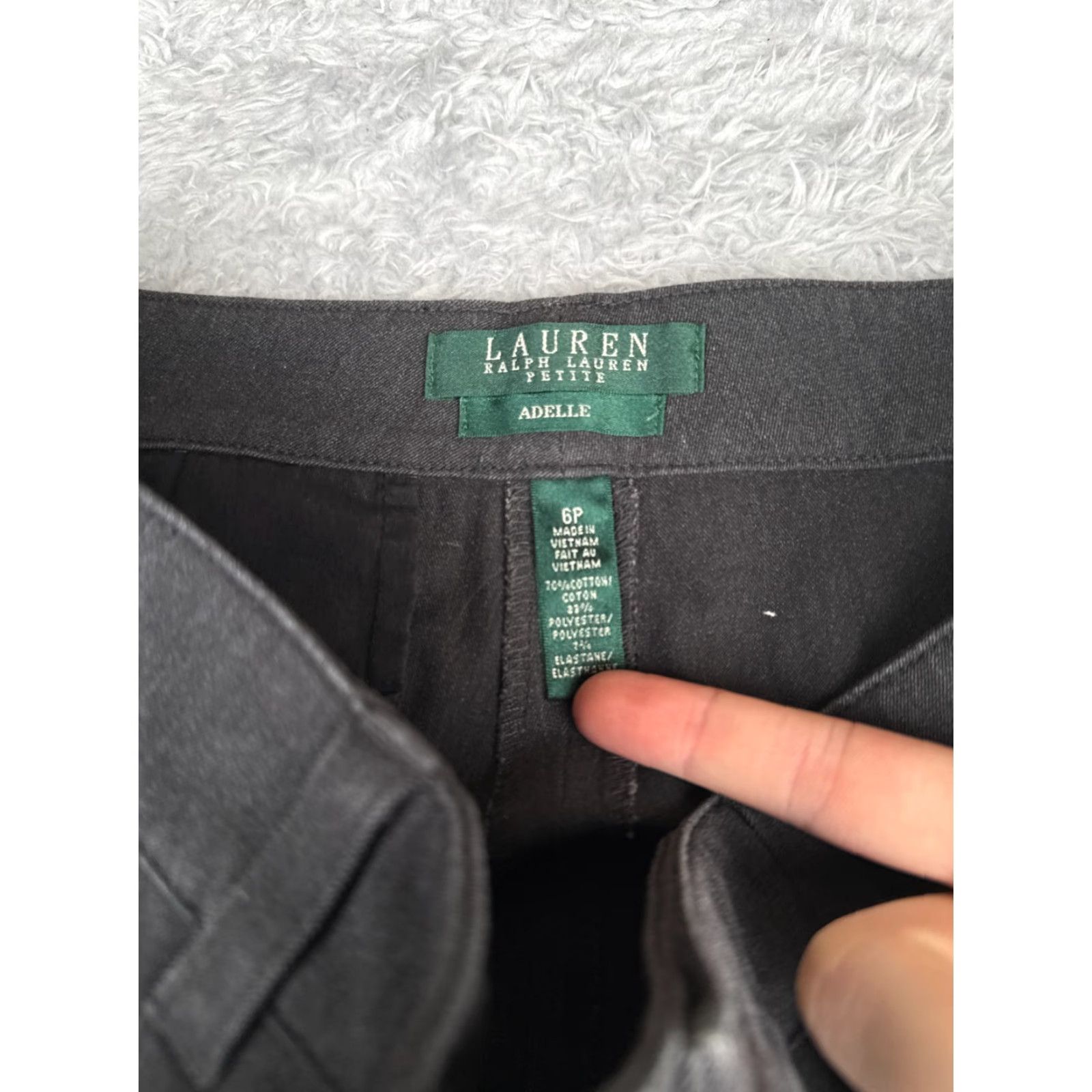 Ralph Lauren Lauren Ralph Lauren Pants Women 6P Gray Cotton Twill Low Rise 29x27 Straight Leg Chino Pockets Zipper Size 28" / US 6 / IT 42 - 6 Thumbnail