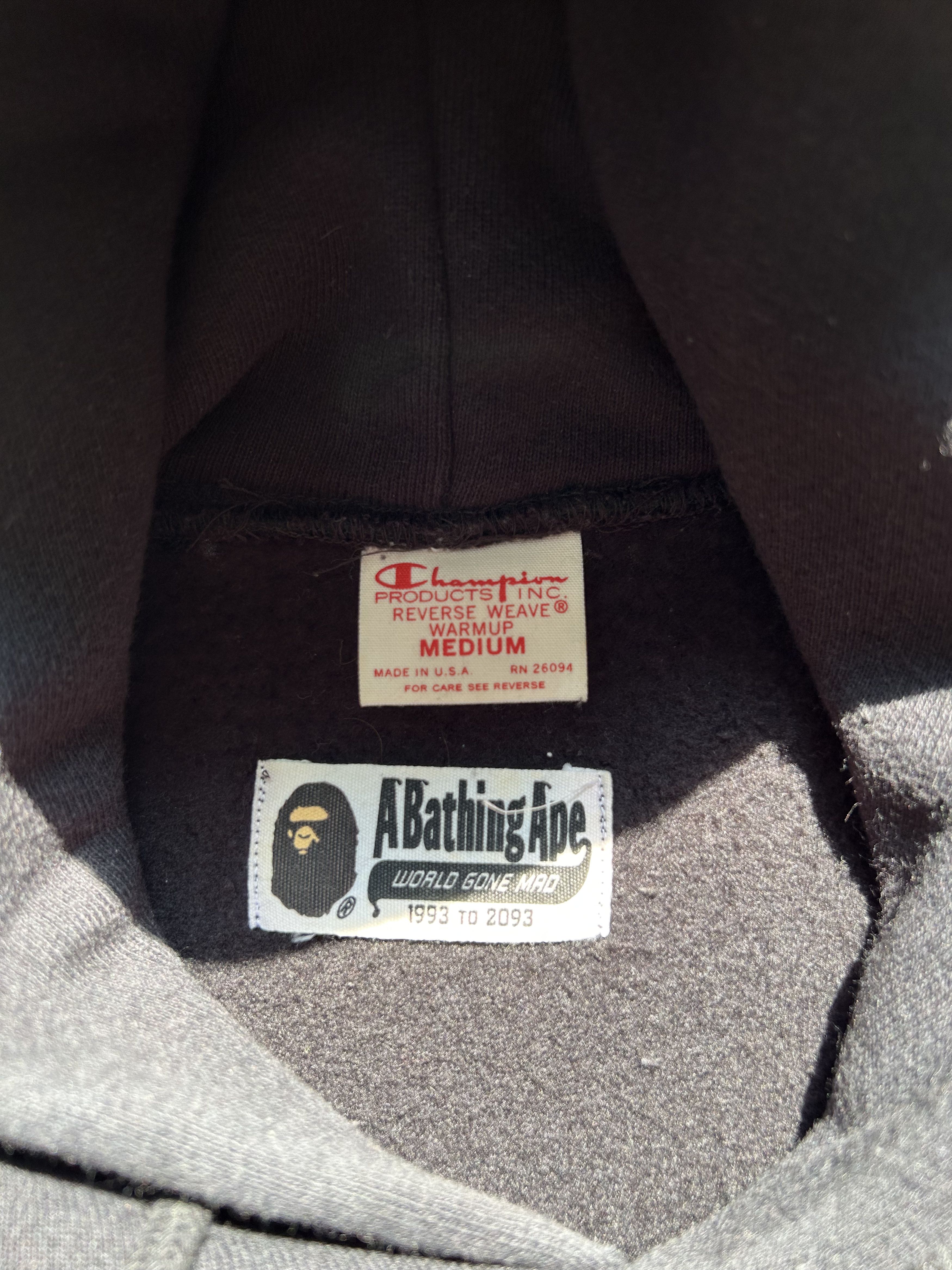 Bape Bape X Champion Swarovski Hoodie Skull Black [Size M] Size US M / EU 48-50 / 2 - 5 Thumbnail