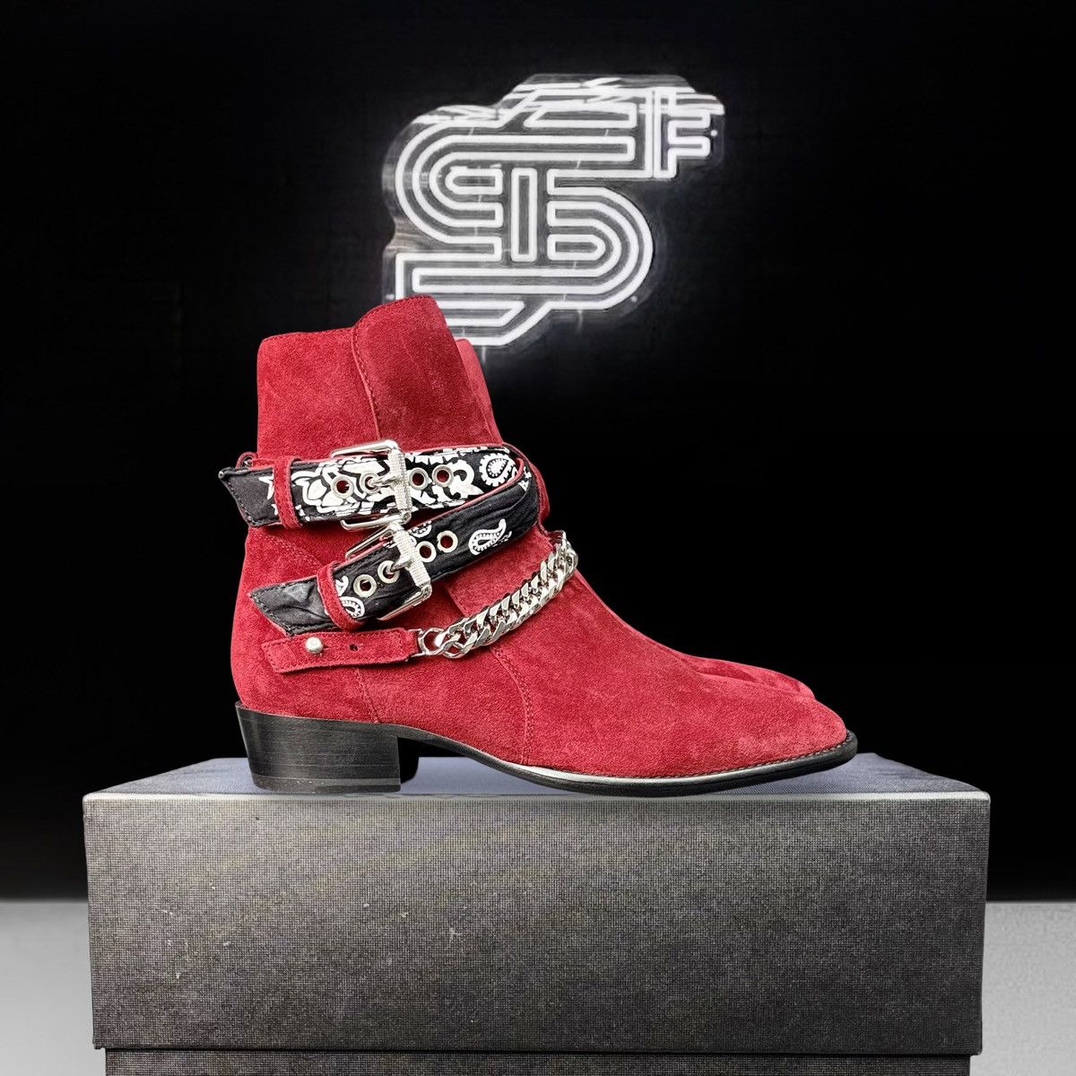 AMIRI(アミリ) Banadana Buakle Boots Size:44 Shop Boots Bandana Buckle on Sale at BeyondStyle – Get 47