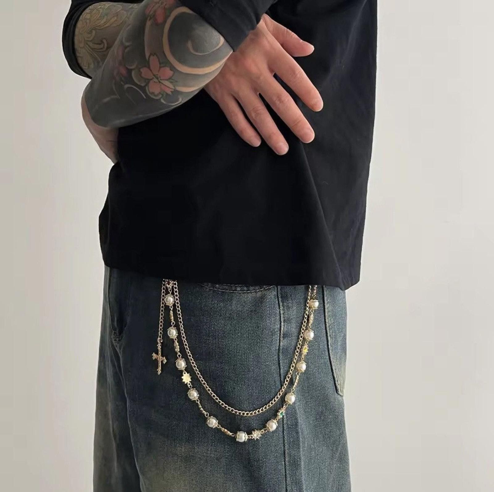 Other Cross & Gemstone Belt Chain - Gold/Rhinestone Size ONE SIZE - 2 Thumbnail