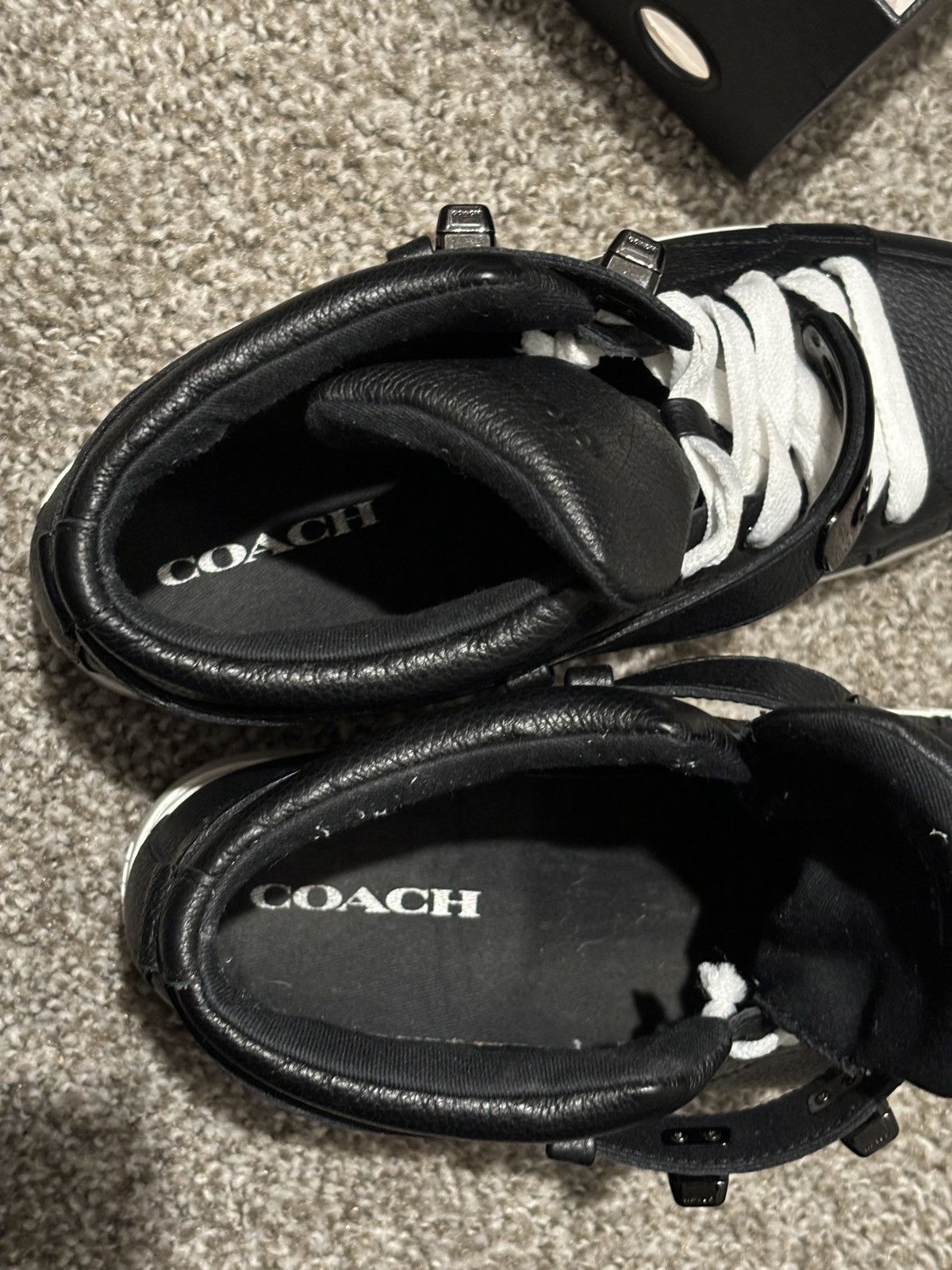 Coach Pebble leather Coach mid top shoes Size US 7.5 / EU 40-41 - 7 Thumbnail