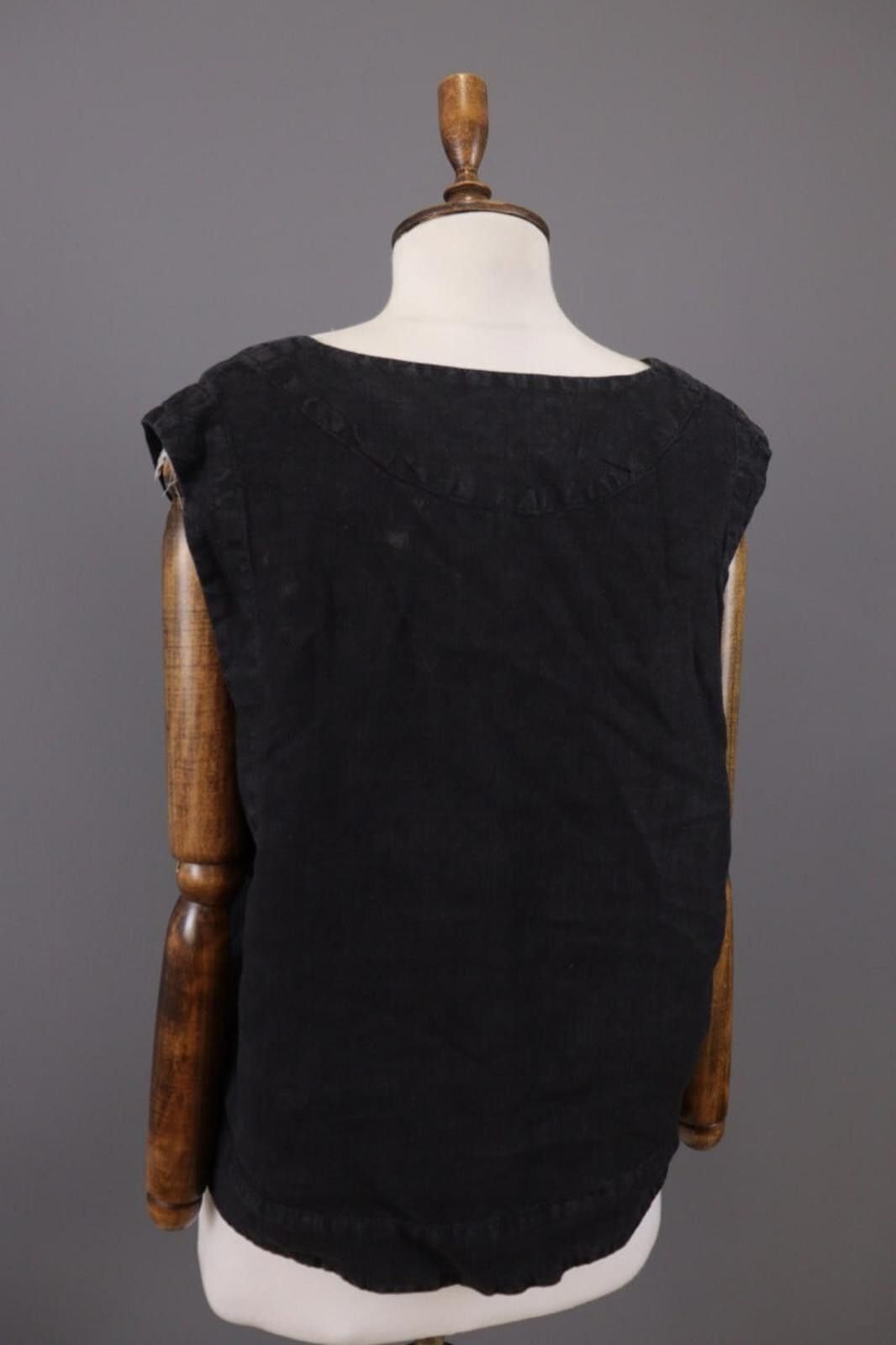 Oscar De La Renta Oska Linen Gray Sleeveless Summer Shirt Blouse Size 3 Size M / US 6-8 / IT 42-44 - 12 Thumbnail