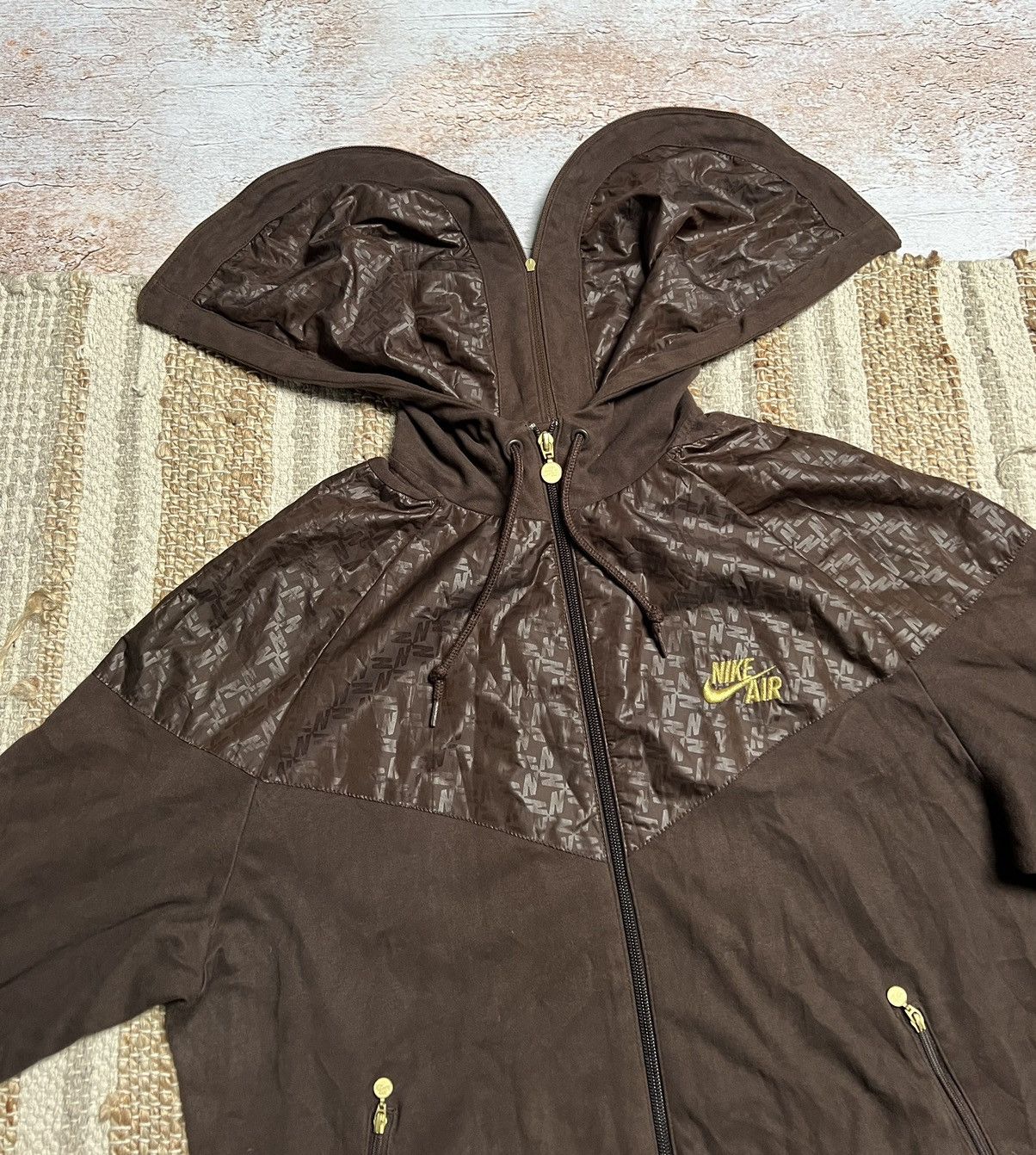 Nike × Nike ACG × Vintage Nike vintage brown Windrunner zip hoodie Size US XL / EU 56 / 4 - 5 Thumbnail