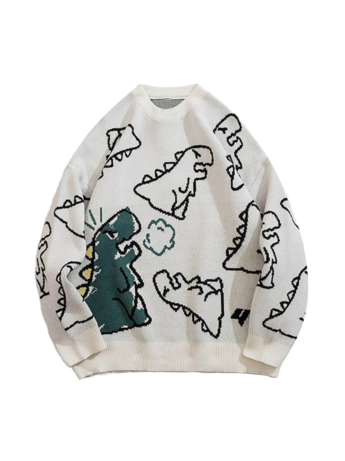 Japanese Brand Cartoon Dinosaur Printed Sweater Size US M / EU 48-50 / 2 - 5 Thumbnail