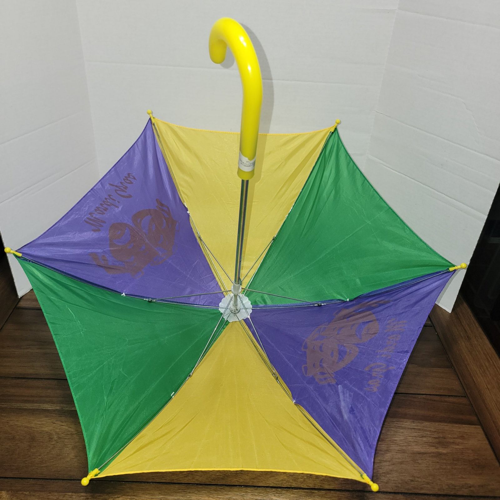 Other Mardi Gras Multicolor Mini Umbrella 20" Tall, 23" Diameter Size ONE SIZE - 6 Thumbnail