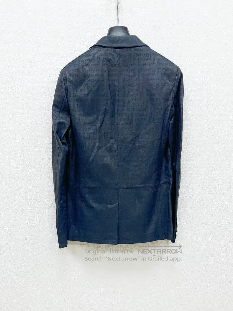 Versace Versace Leather jacket blazer Size 48S - 2 Thumbnail