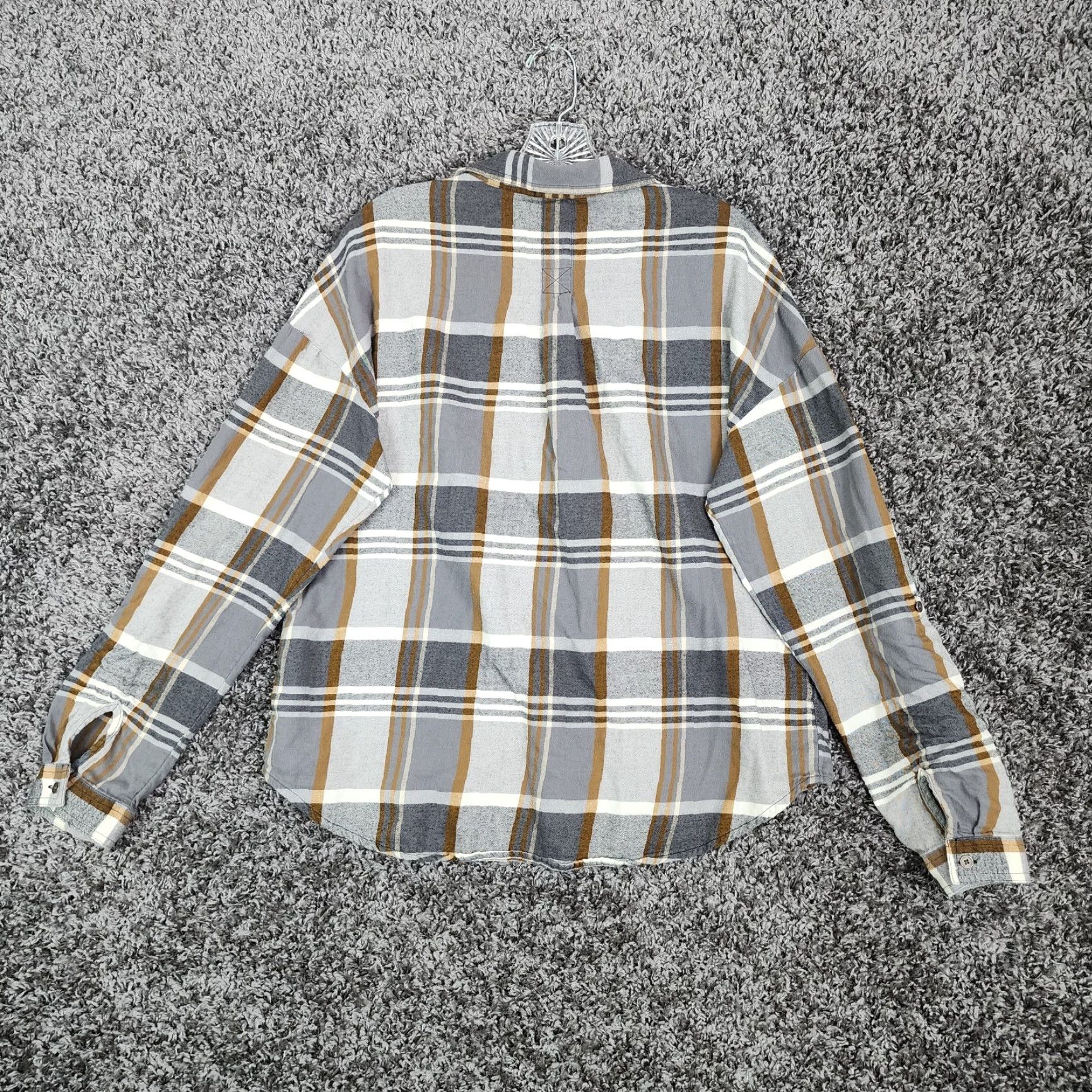 Prana prAna Shirt Women Size L Gray Plaid Long Sleeve Button-Up Womens Size L / US 10 / IT 46 - 6 Thumbnail