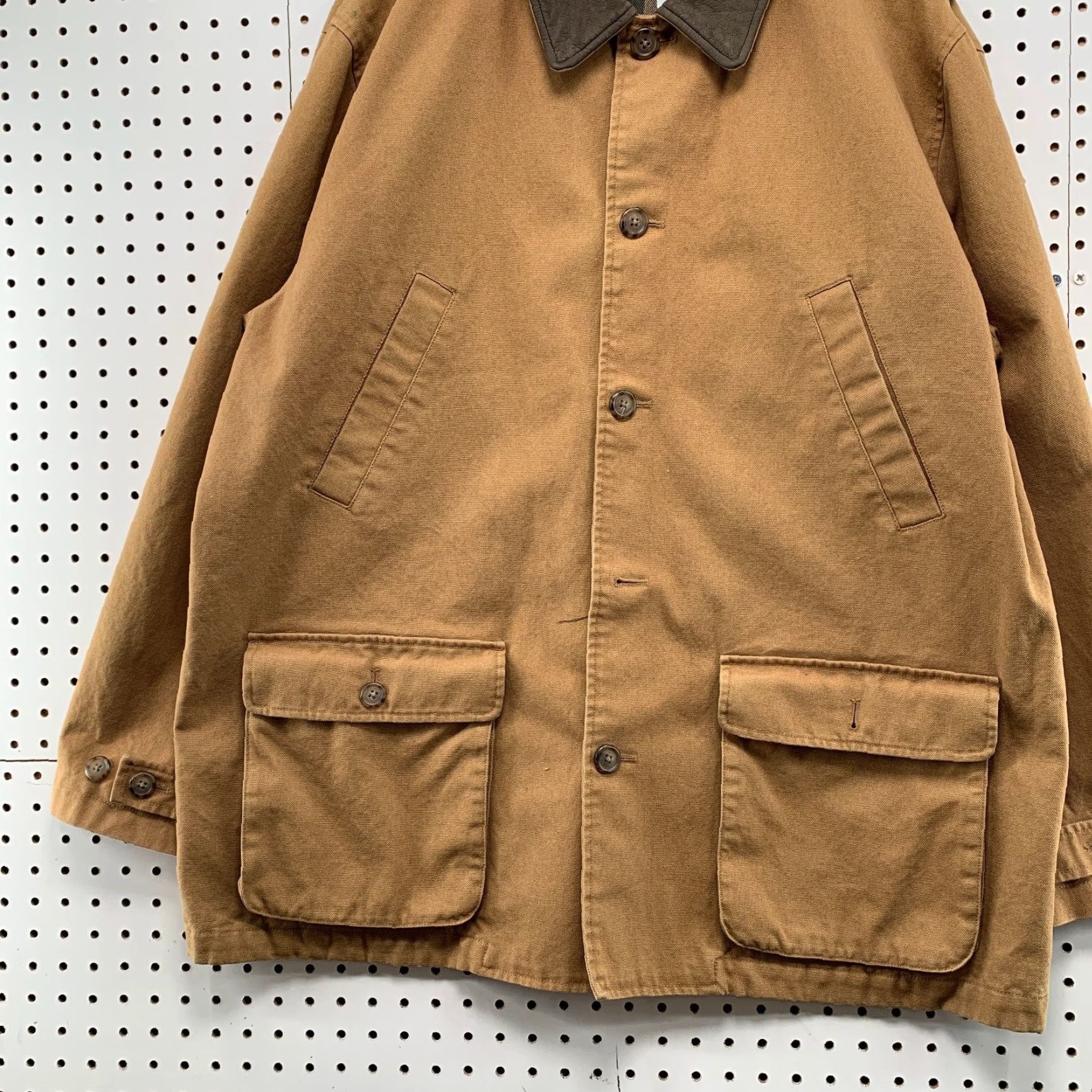 Lands' End VINTAGE Lands End Coat Mens XL Brown Canvas Barn Chore Flannel Plaid Leather Size US XL / EU 56 / 4 - 6 Thumbnail