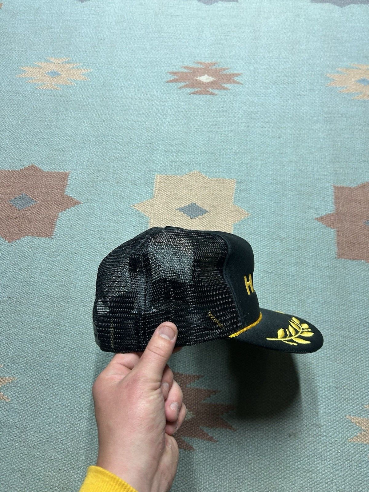 Vintage Vtg trucker hat Hawaii island gold leaf embroidered snapback Size ONE SIZE - 8 Thumbnail