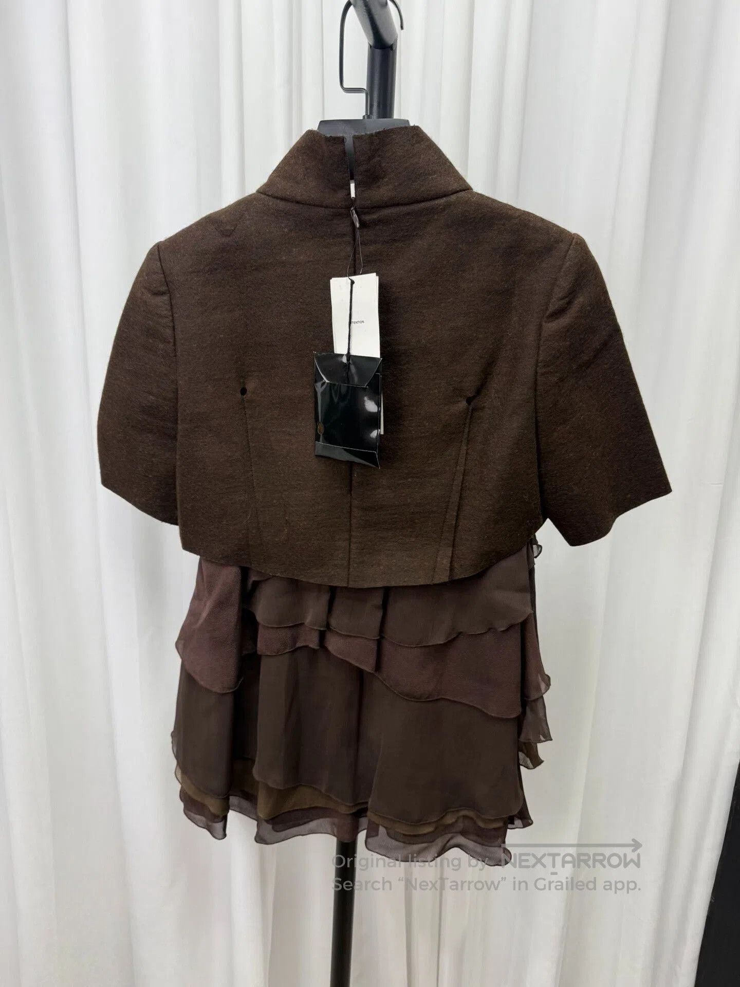 Comme des Garcons Homme Plus UNDERCOVER Multilayer Top in Rich Brown. Size US S / EU 44-46 / 1 - 2 Thumbnail
