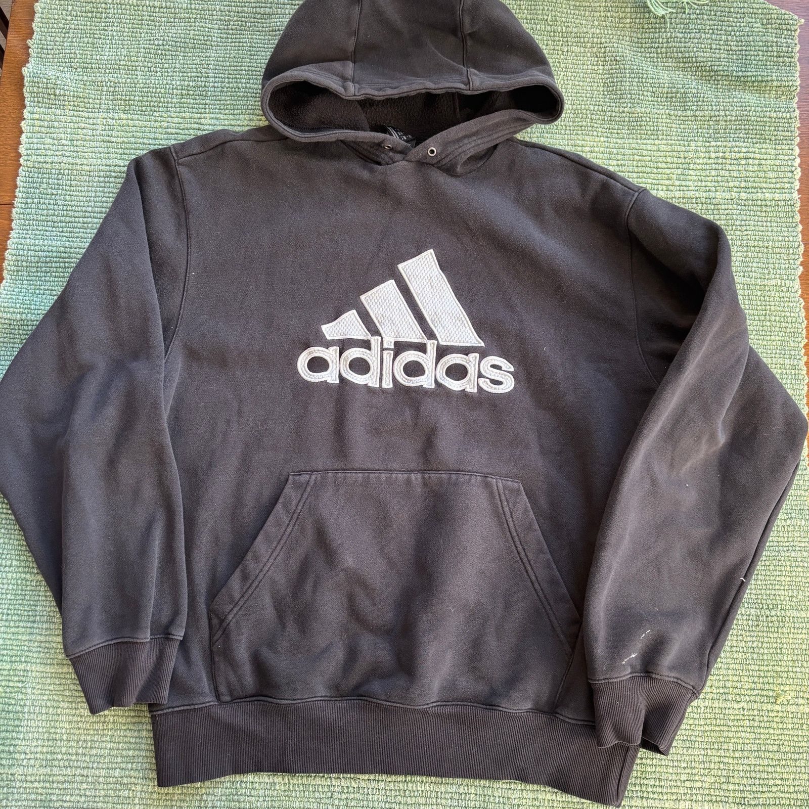 Adidas Vintage faded black baggy adidas hoodie size large Size US L / EU 52-54 / 3 - 2 Thumbnail