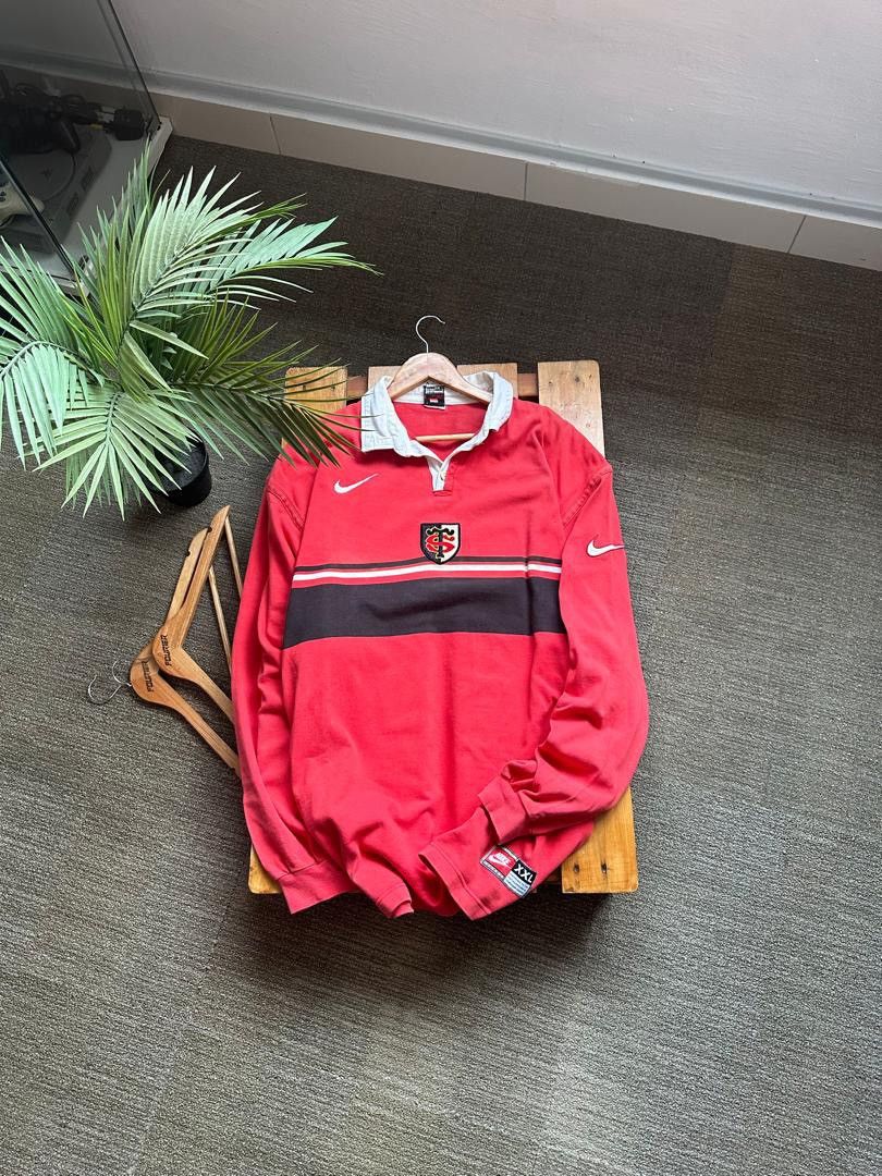 Nike × Vintage VINTAGE NIKE TOULOUSE RUGBY Size US XXL / EU 58 / 5 - 1 Thumbnail