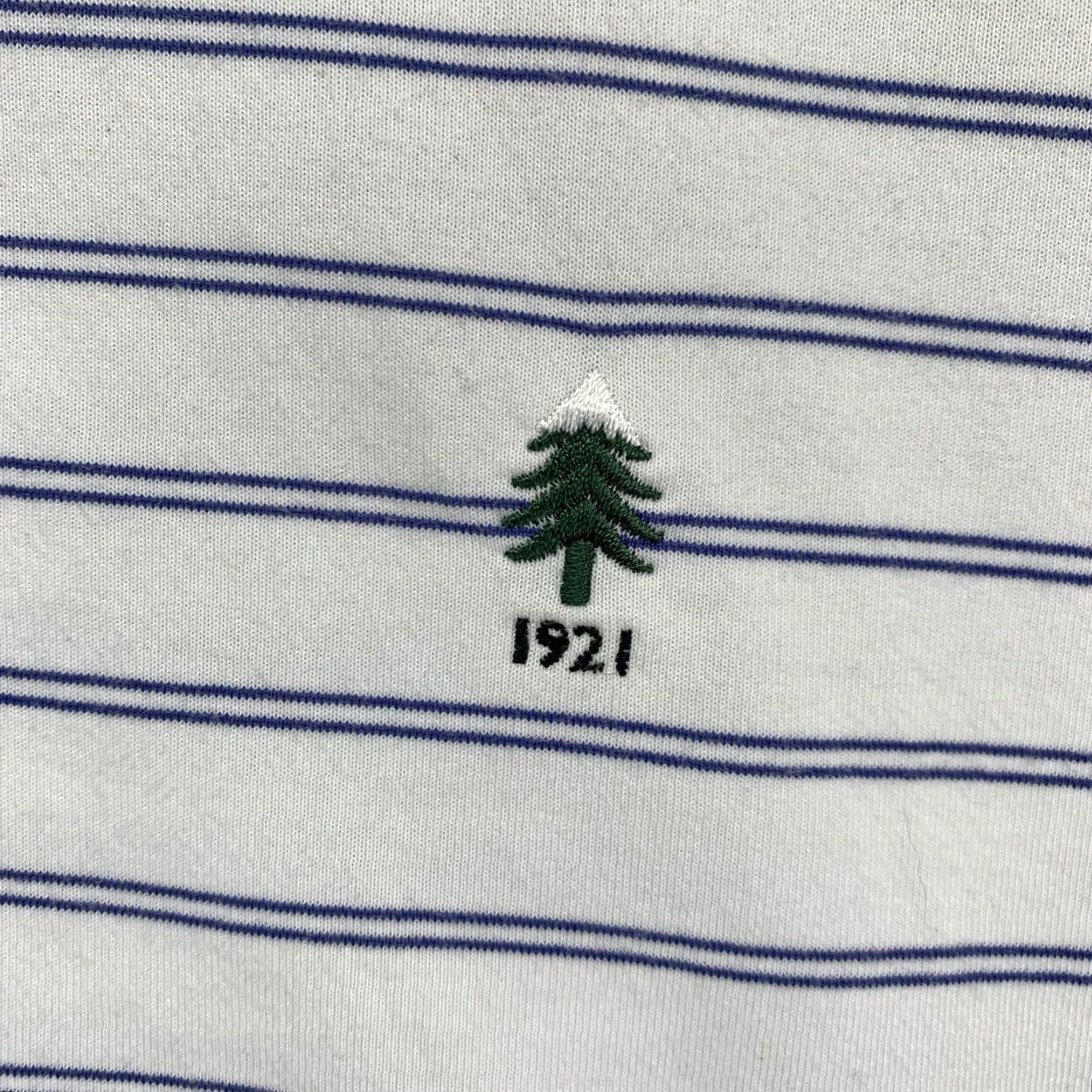 Vintage Martin Polo Shirt Mens XL White Blue Striped Embroidered Logo Golf Casual Easy Care 1921 Tree Size US XL / EU 56 / 4 - 2 Thumbnail