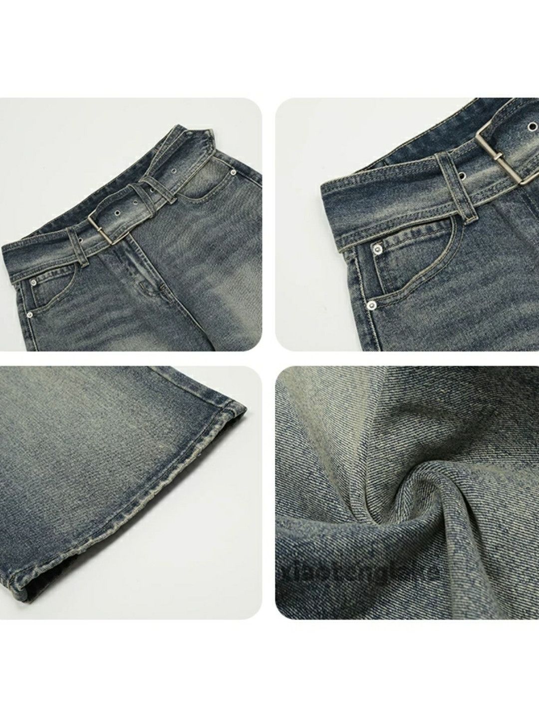 Jean × Vintage washed faded skate hiphop flared loose baggy jeans Size US 32 / EU 48 - 9 Thumbnail